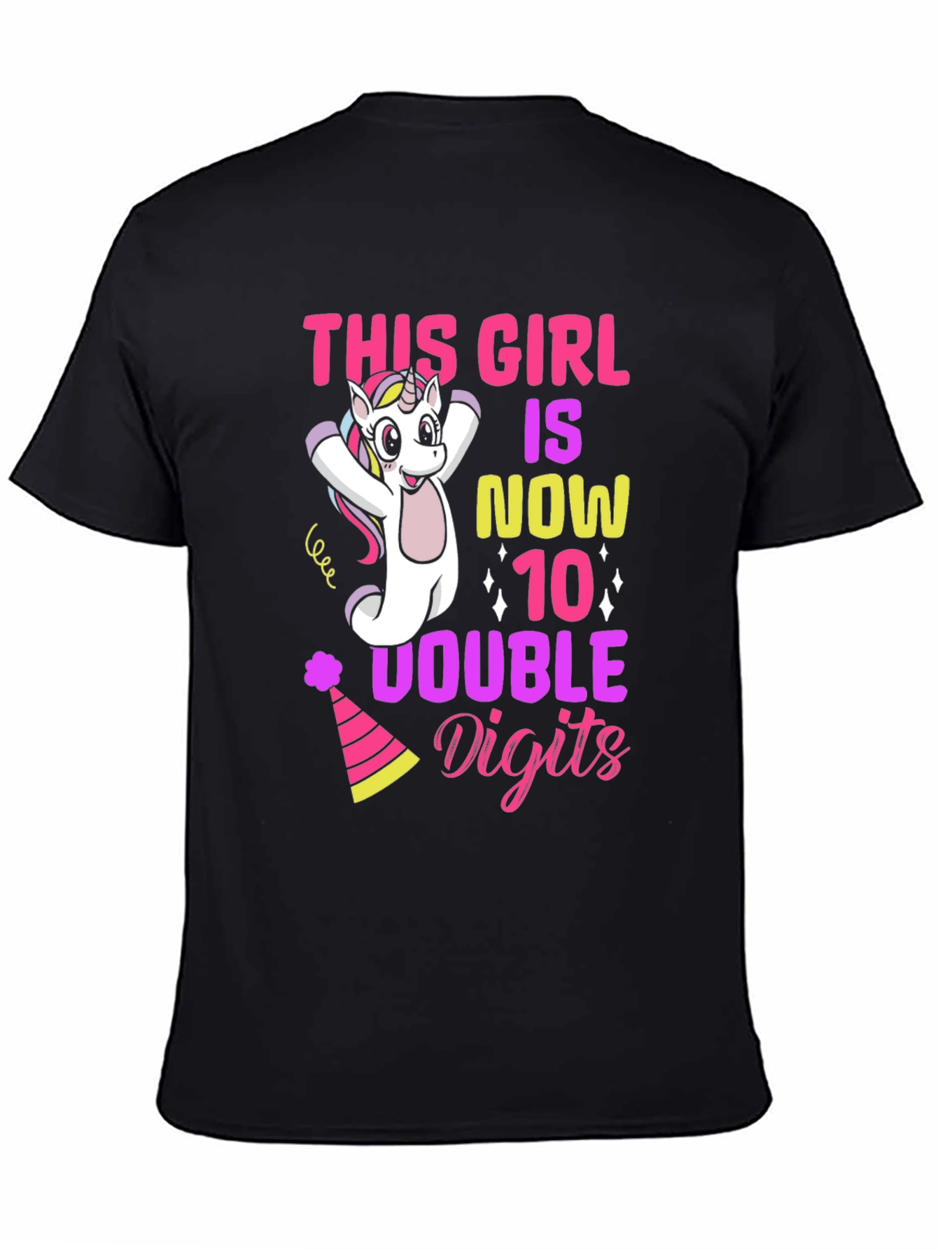 Girls 10th Birthday Unicorn T-Shirt