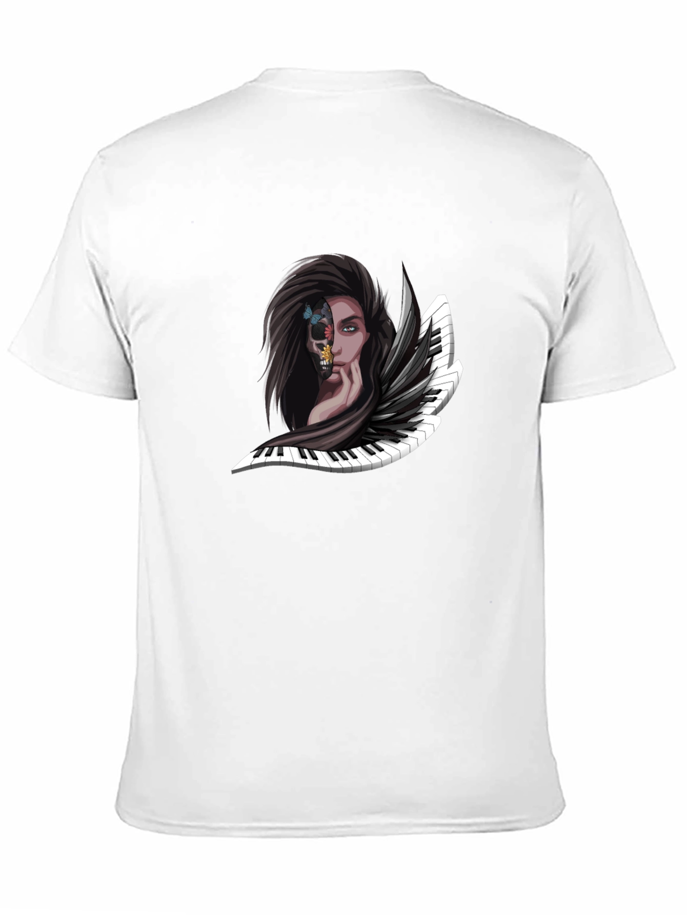 Piano Woman Graphic Tee - Unique Music Art Shirt