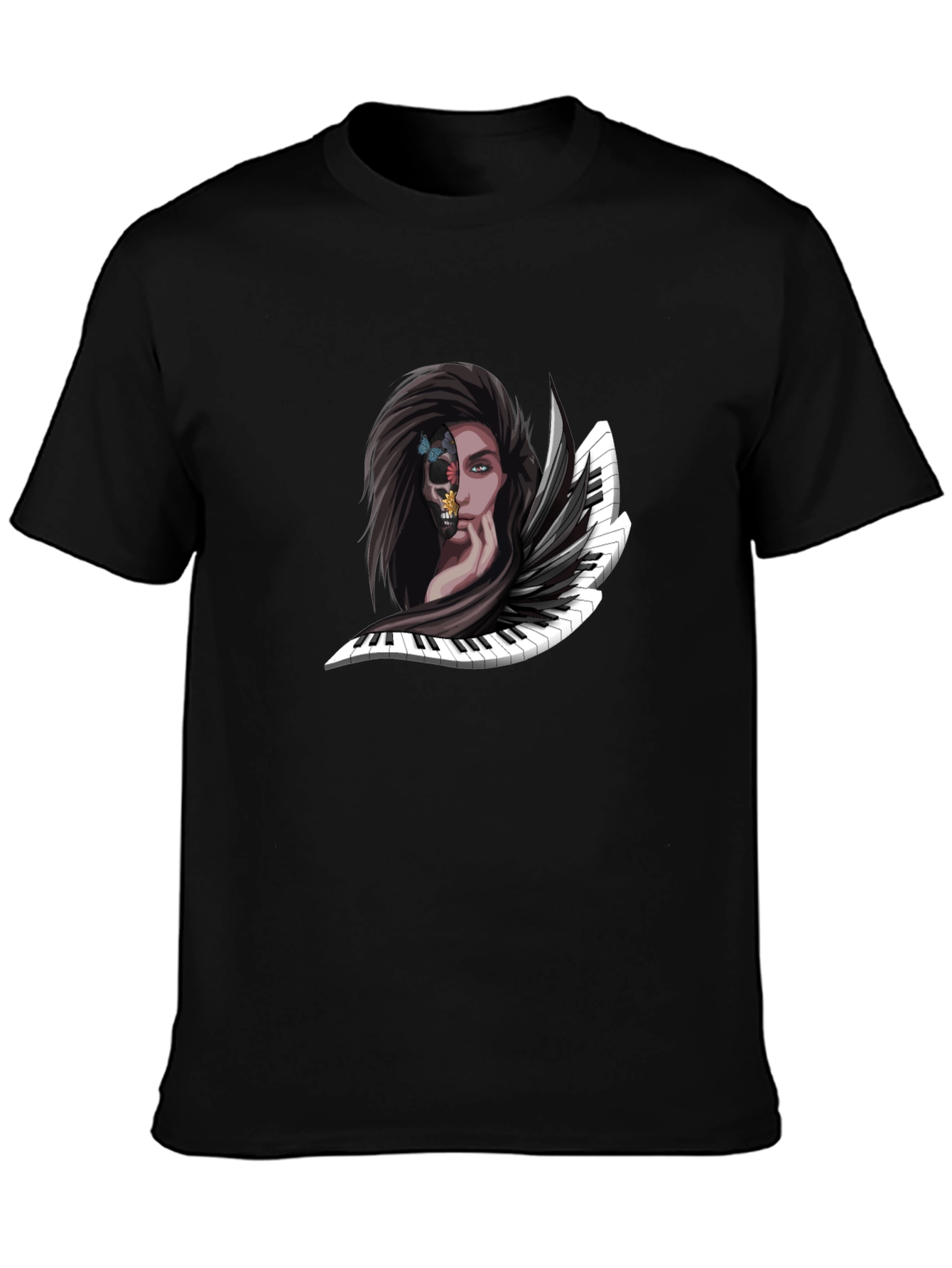 Piano Woman Graphic Tee - Unique Music Art Shirt
