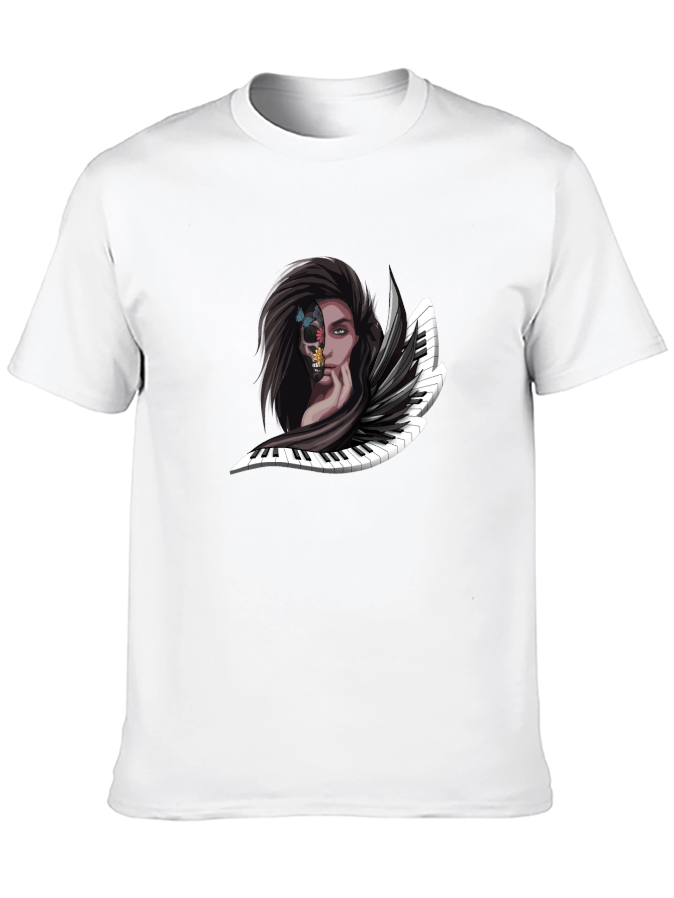 Piano Woman Graphic Tee - Unique Music Art Shirt