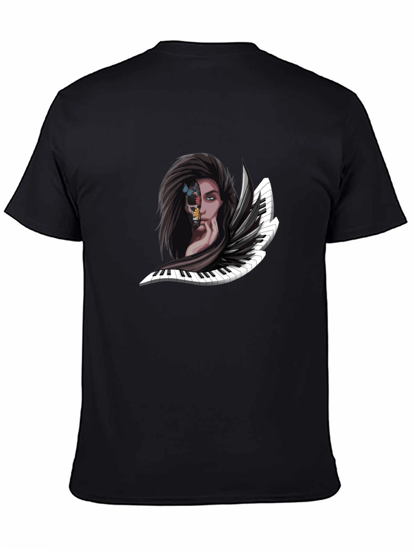 Piano Woman Graphic Tee - Unique Music Art Shirt
