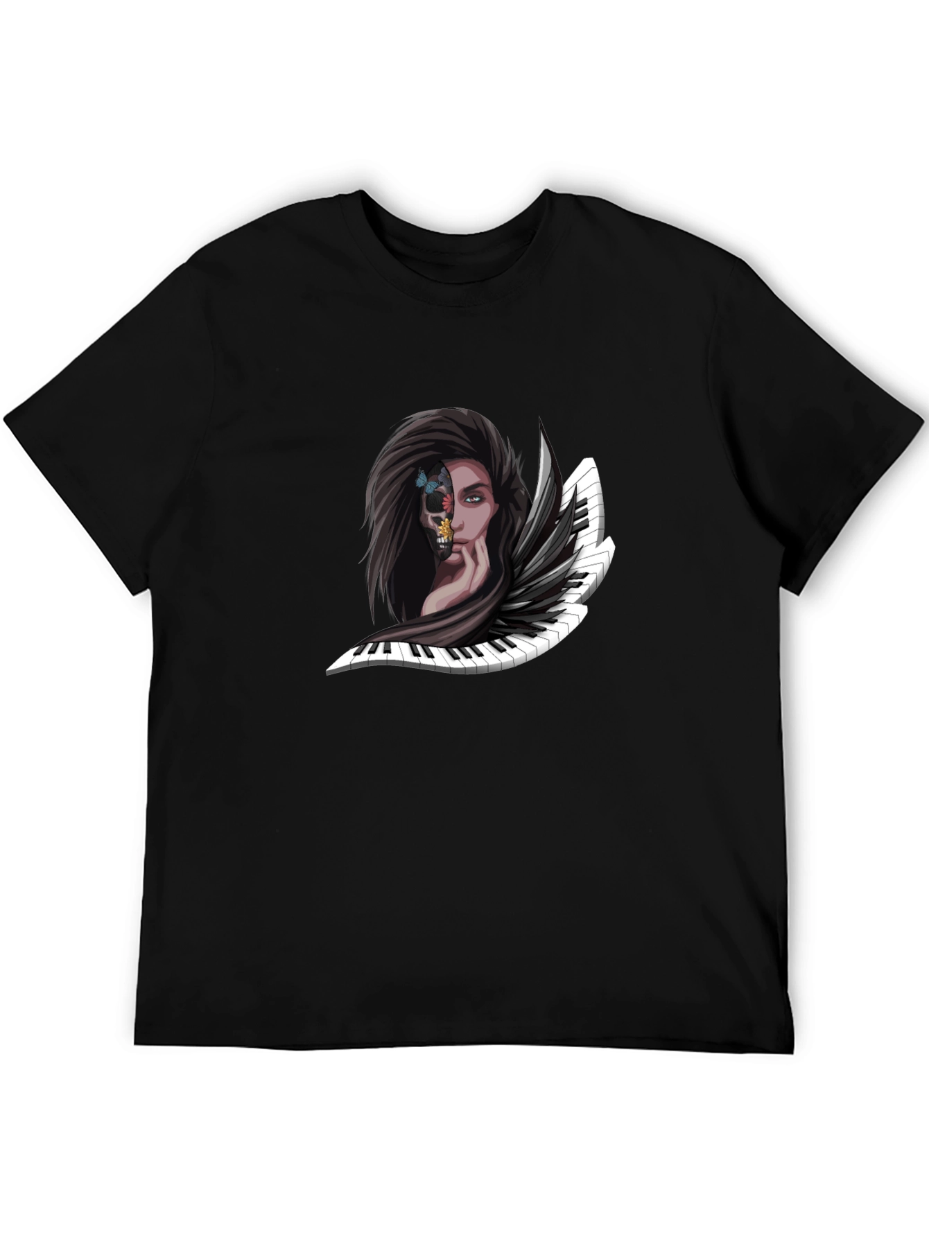 Piano Woman Graphic Tee - Unique Music Art Shirt