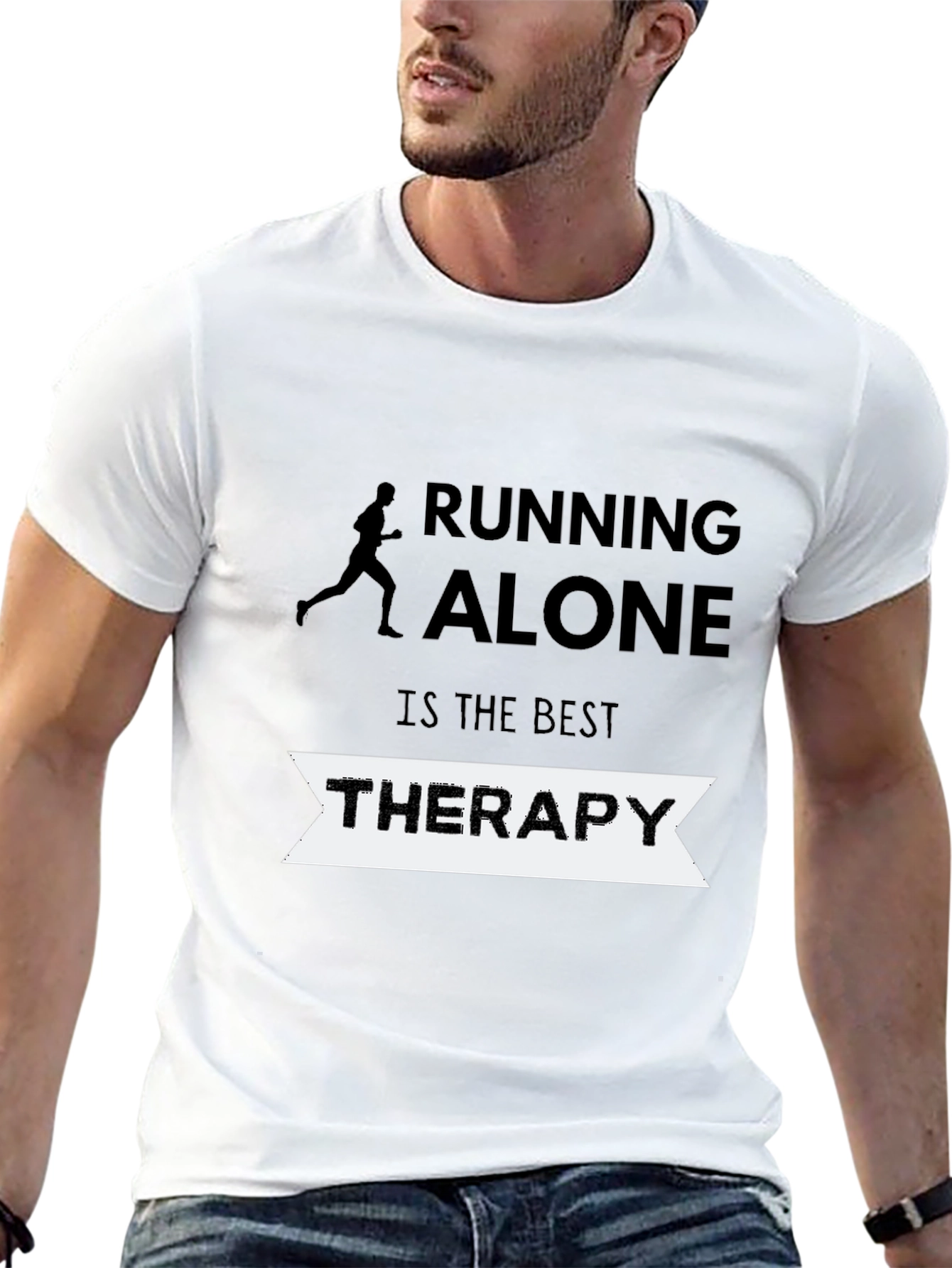 Running Alone Therapy T-Shirt - Black