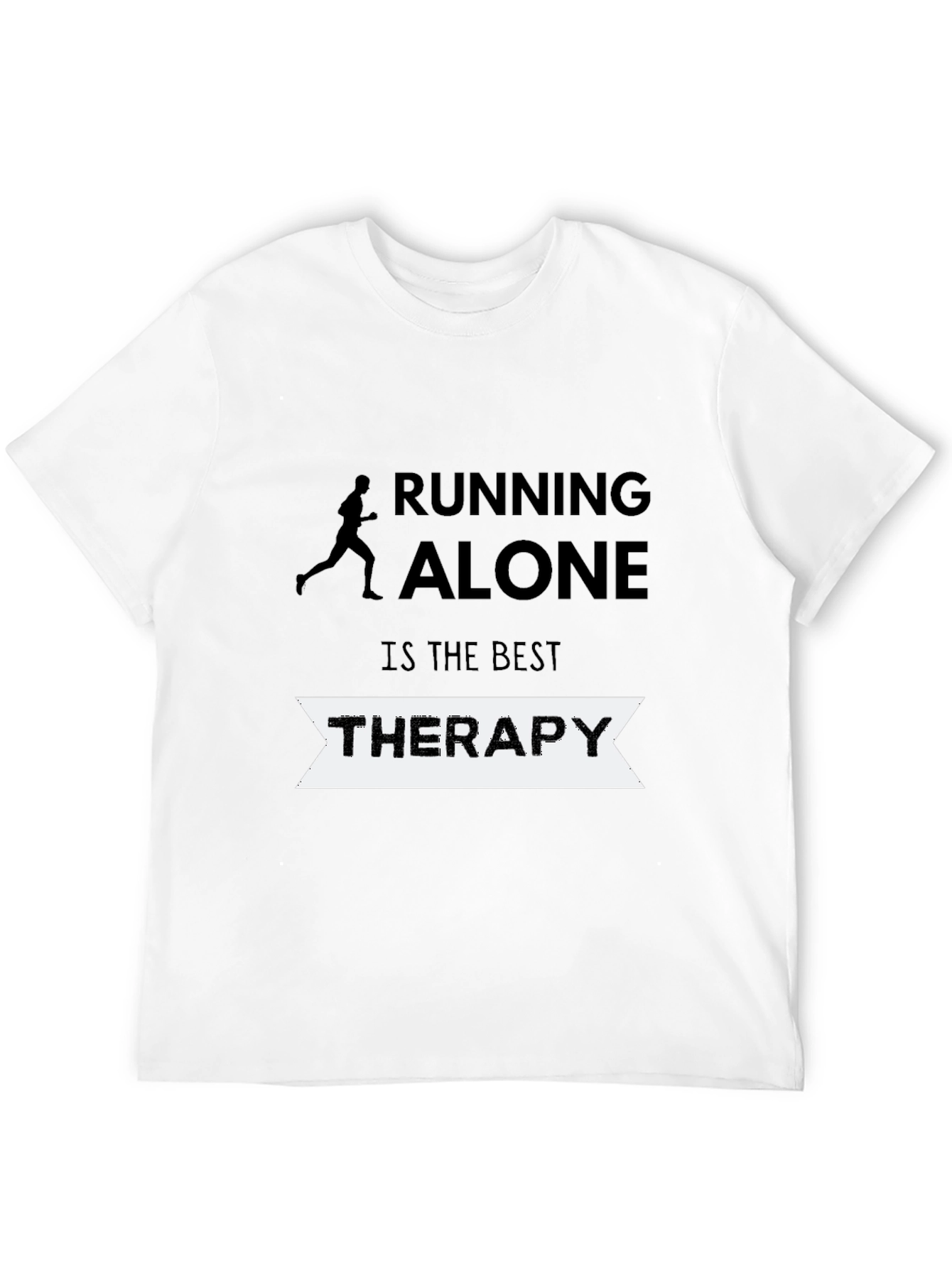 Running Alone Therapy T-Shirt - Black