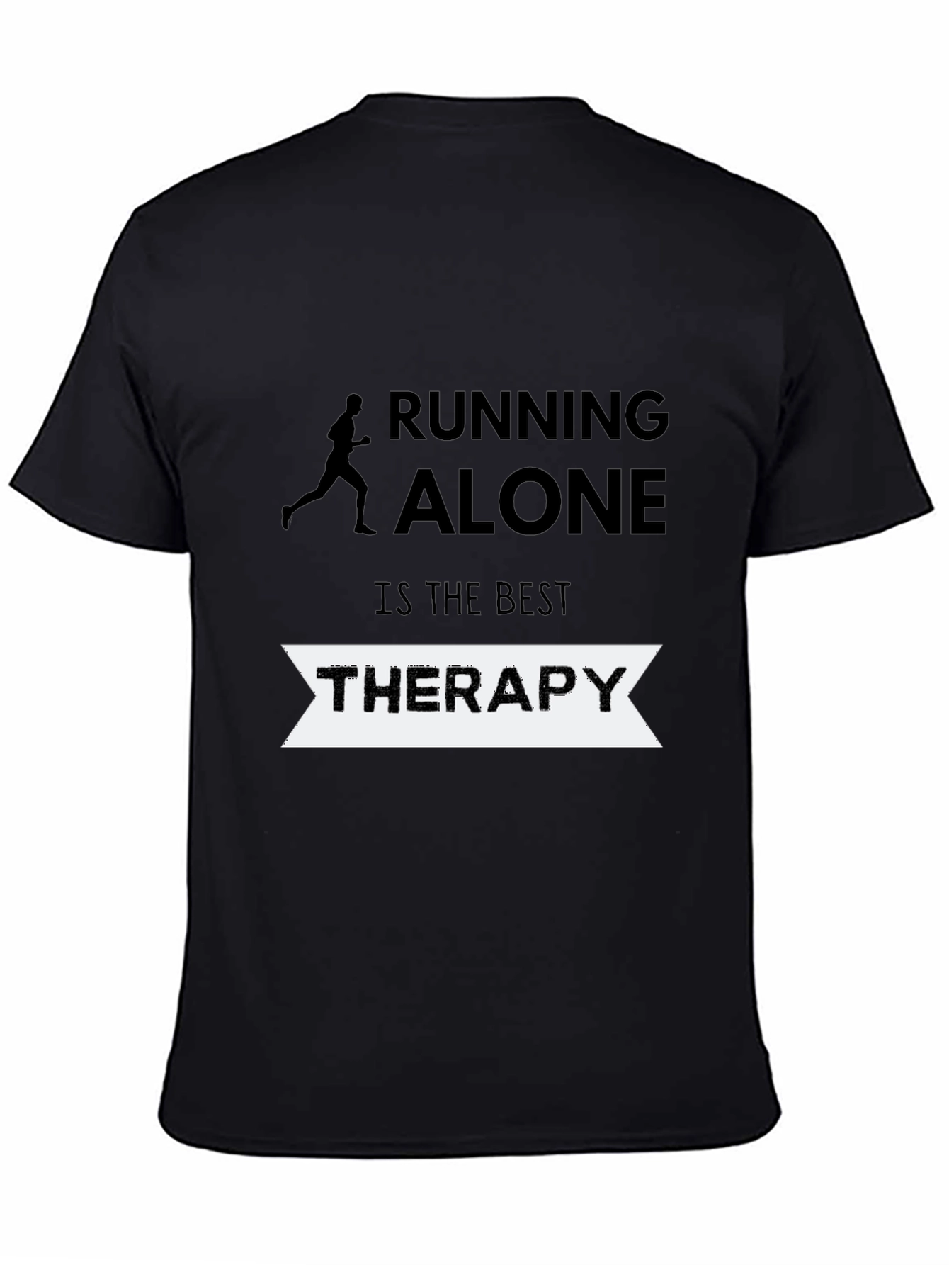 Running Alone Therapy T-Shirt - Black