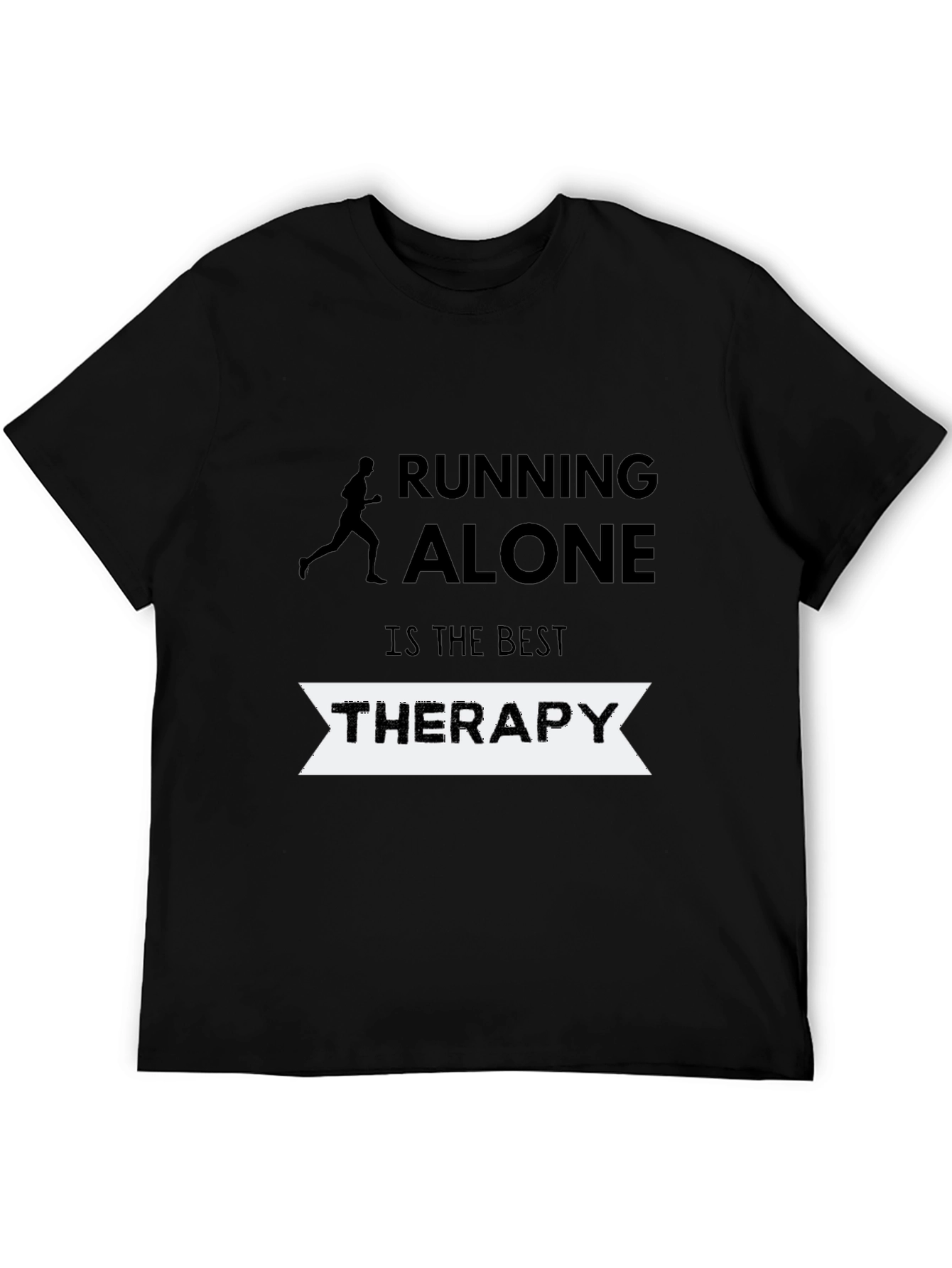 Running Alone Therapy T-Shirt - Black