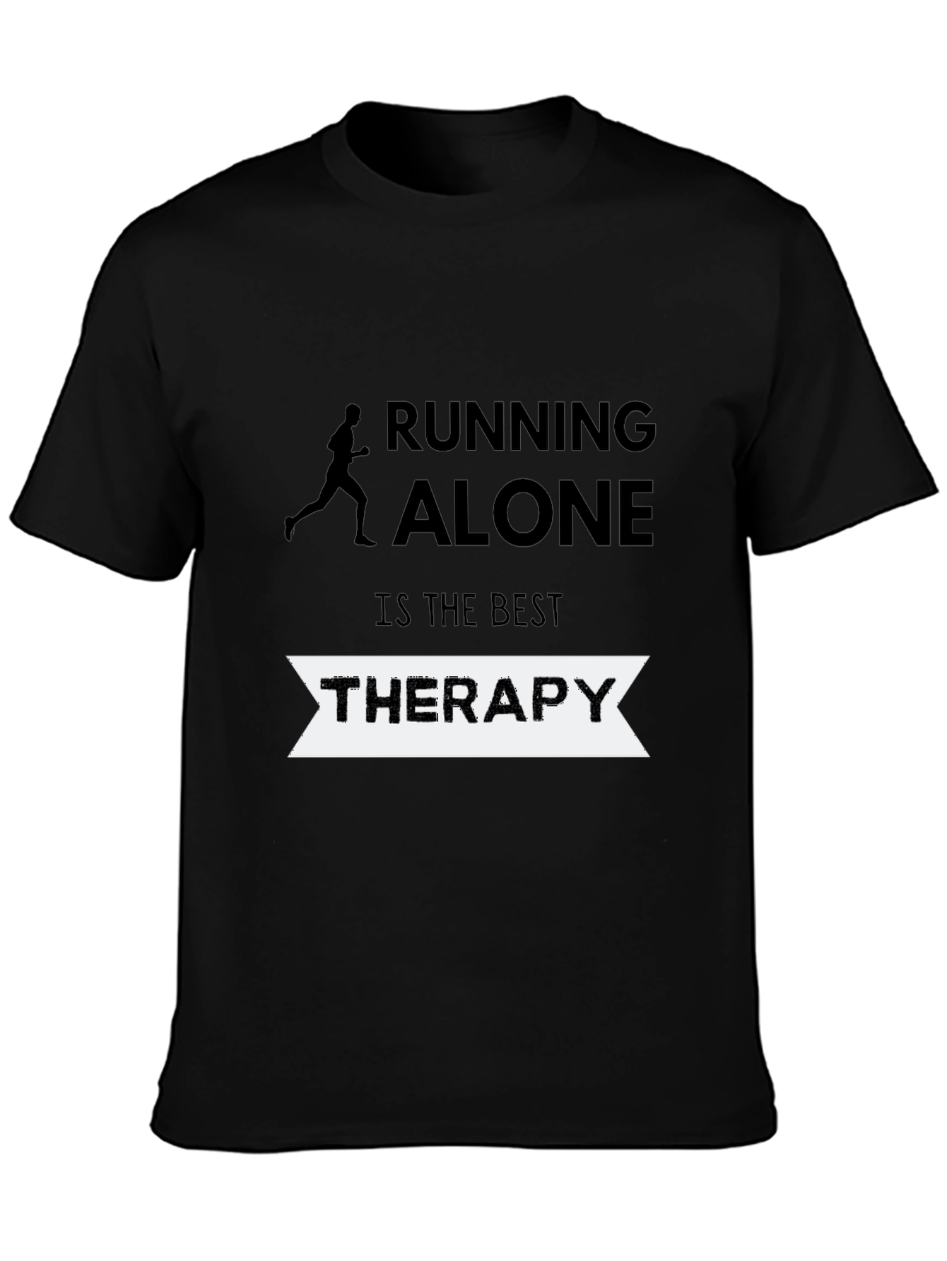 Running Alone Therapy T-Shirt - Black