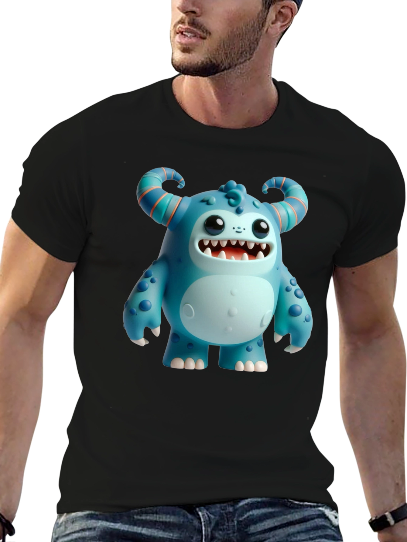 Monster Graphic Black T-Shirt