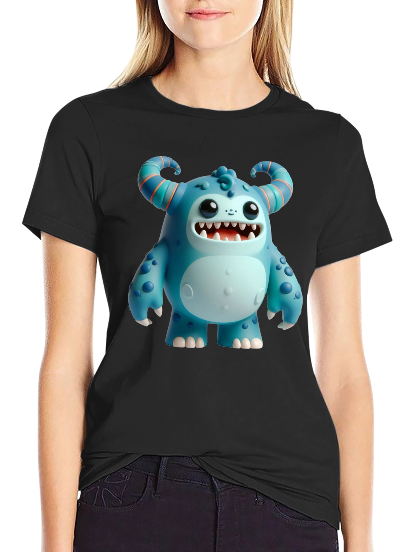Monster Graphic Black T-Shirt