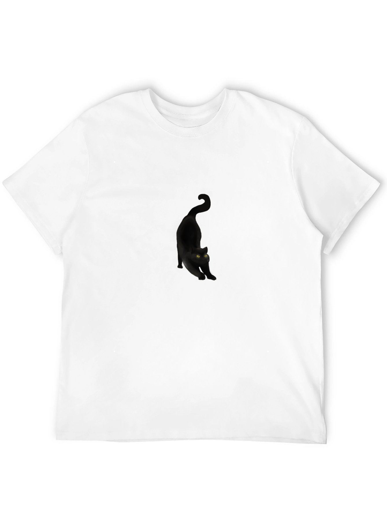 Black Cat Stretch Graphic T-Shirt