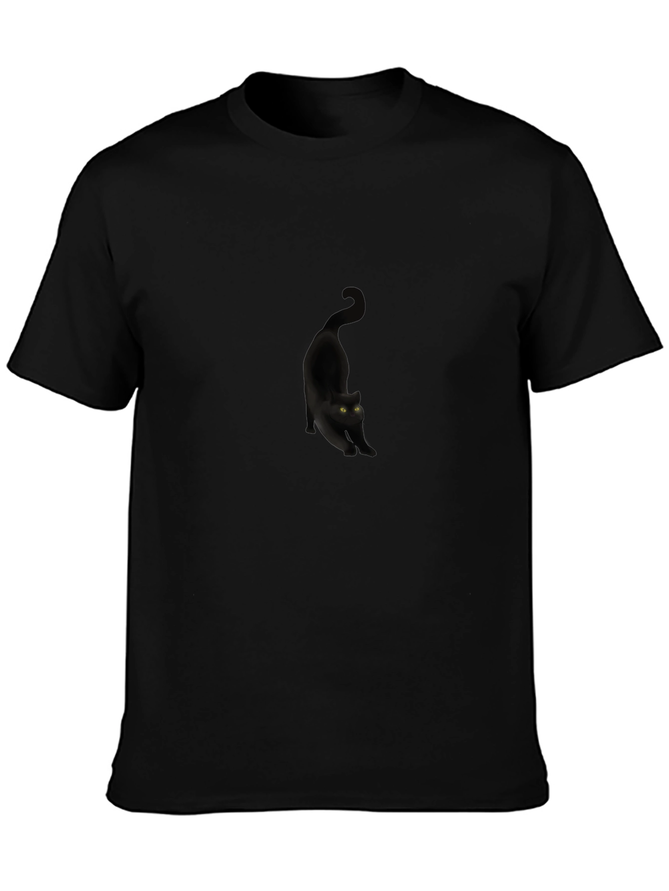 Black Cat Stretch Graphic T-Shirt