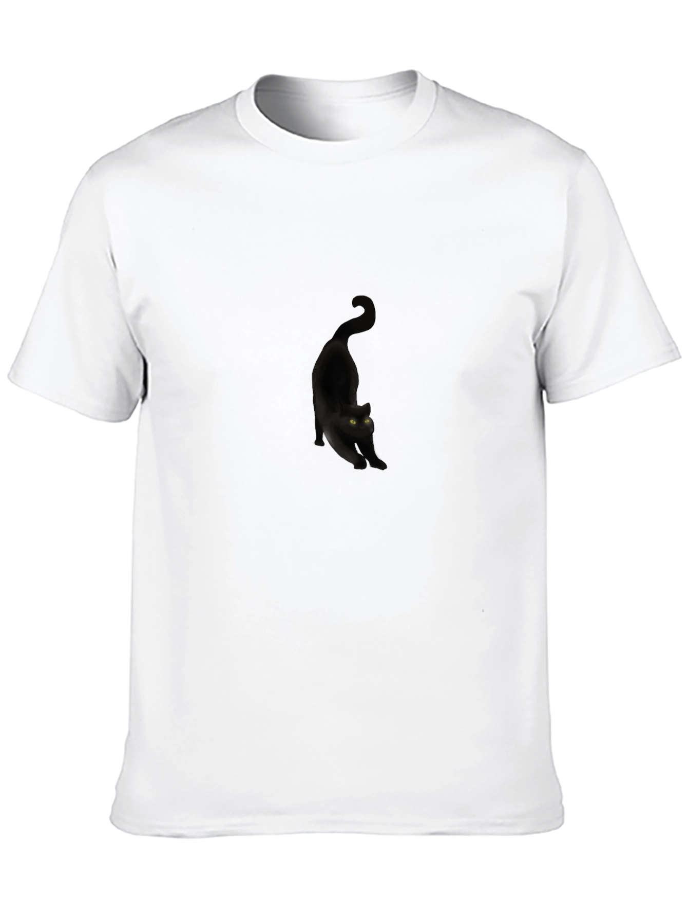 Black Cat Stretch Graphic T-Shirt