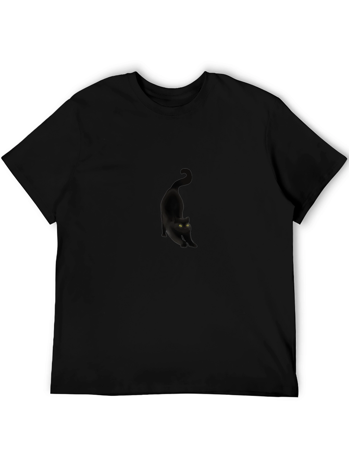 Black Cat Stretch Graphic T-Shirt