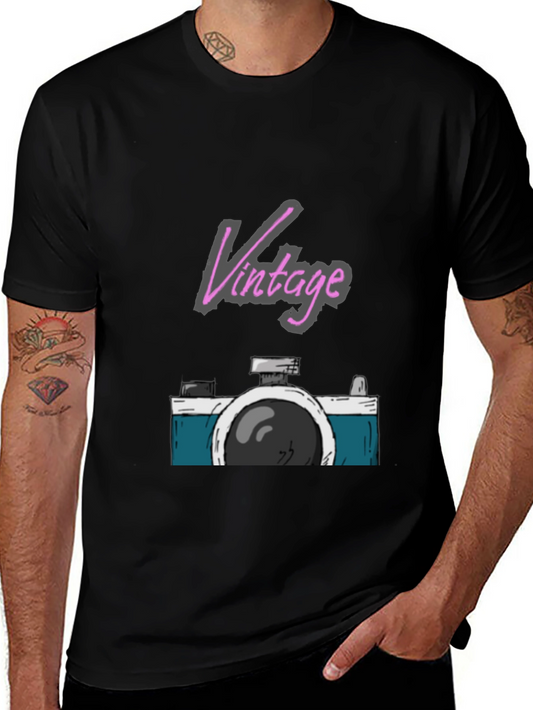 Vintage Camera Graphic T-Shirt - Classic Style
