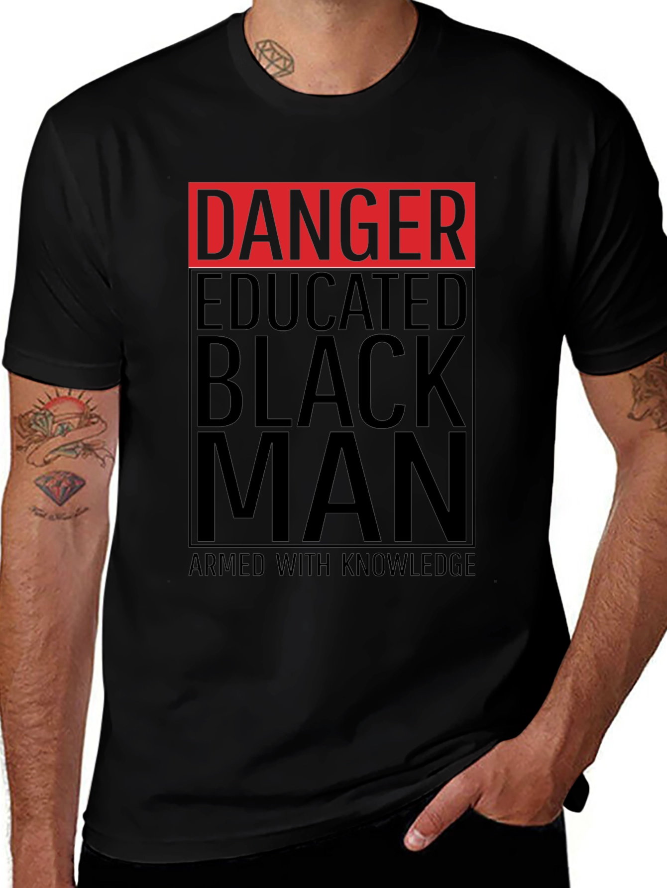 Danger Educated Black Man T-Shirt