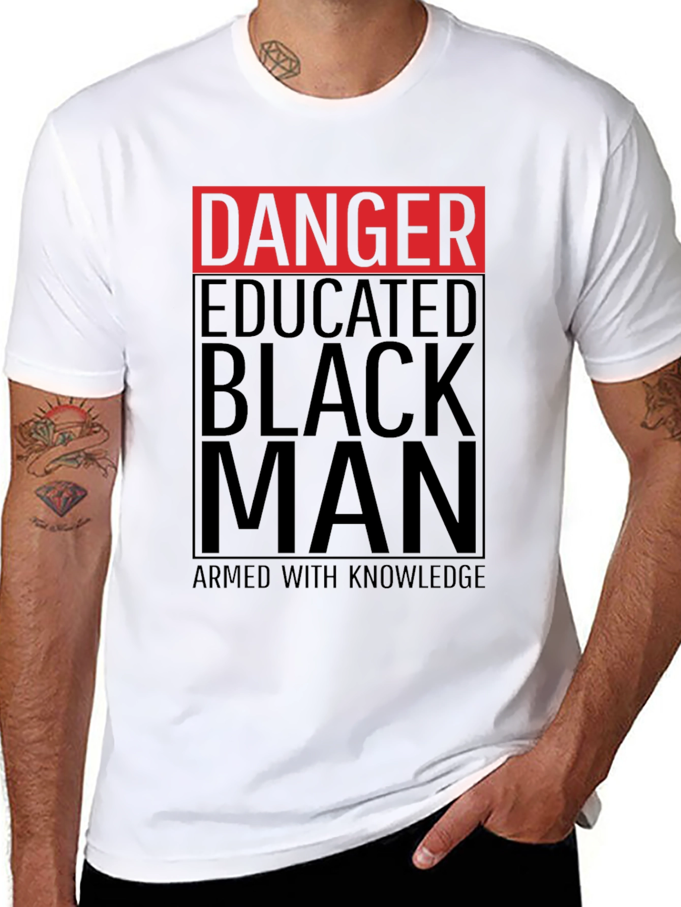 Danger Educated Black Man T-Shirt