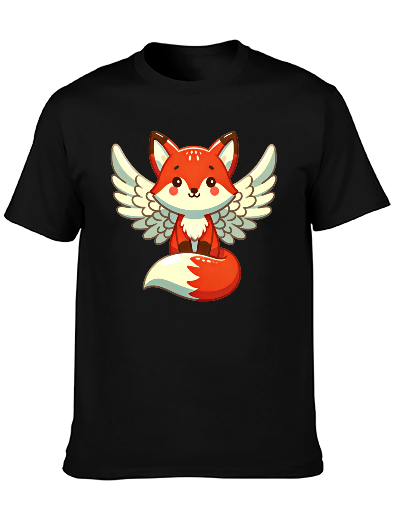 Cute Fox Angel Wings Graphic T-Shirt