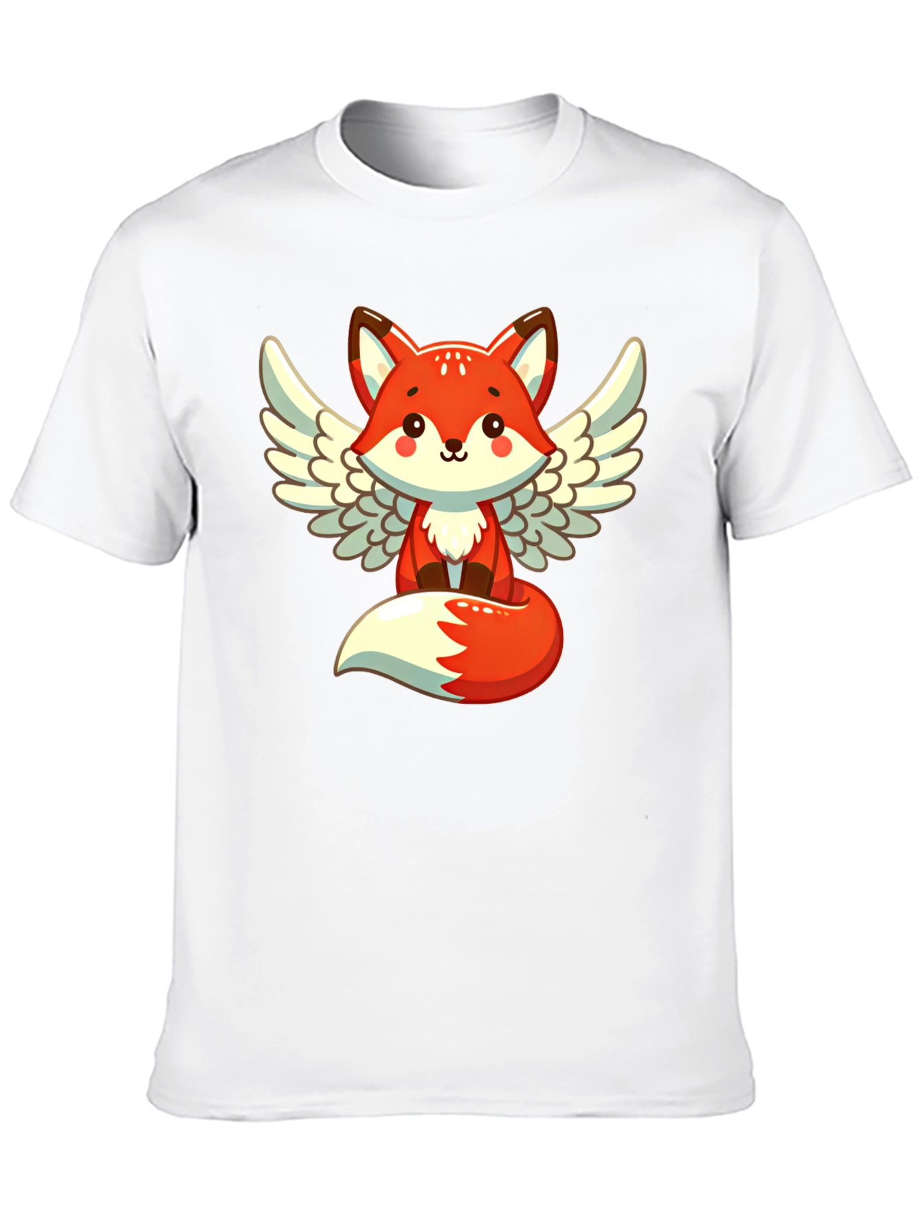 Cute Fox Angel Wings Graphic T-Shirt