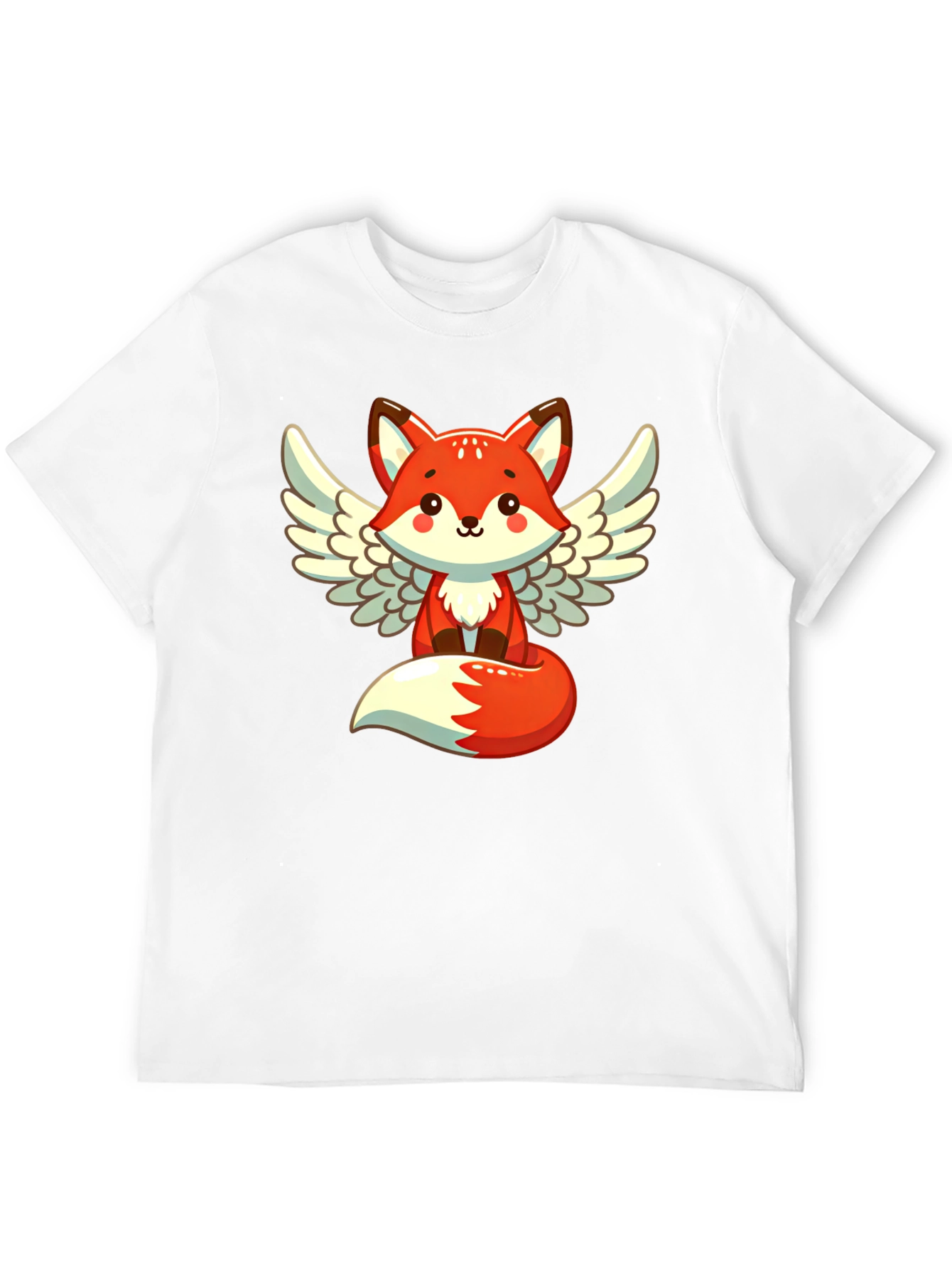 Cute Fox Angel Wings Graphic T-Shirt