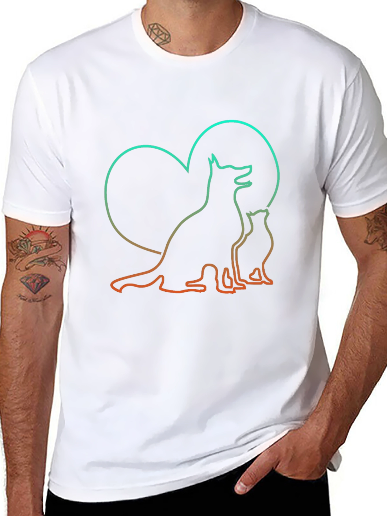 Dog and Cat Lovers Tee