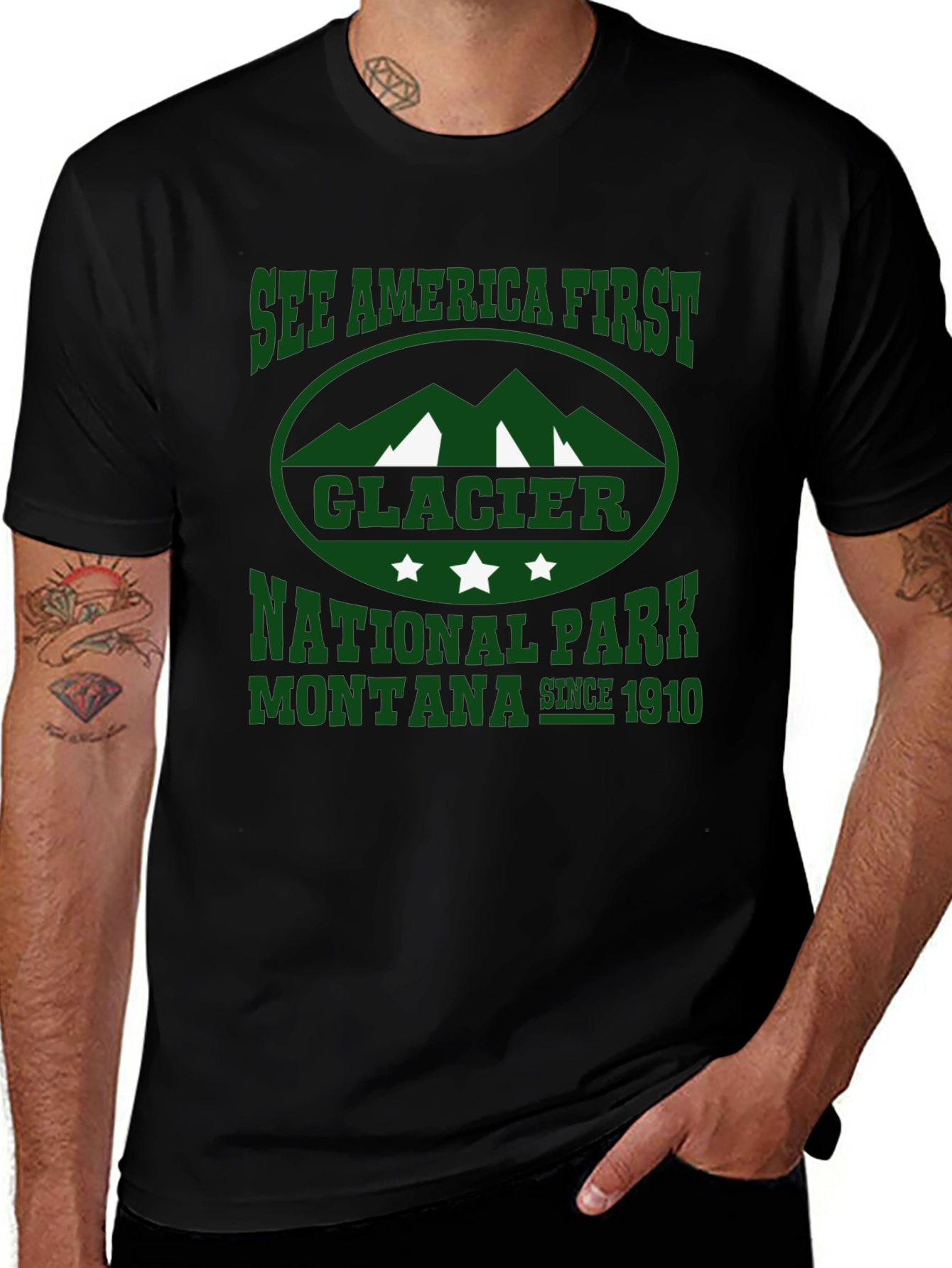 Glacier National Park Montana Graphic Tee