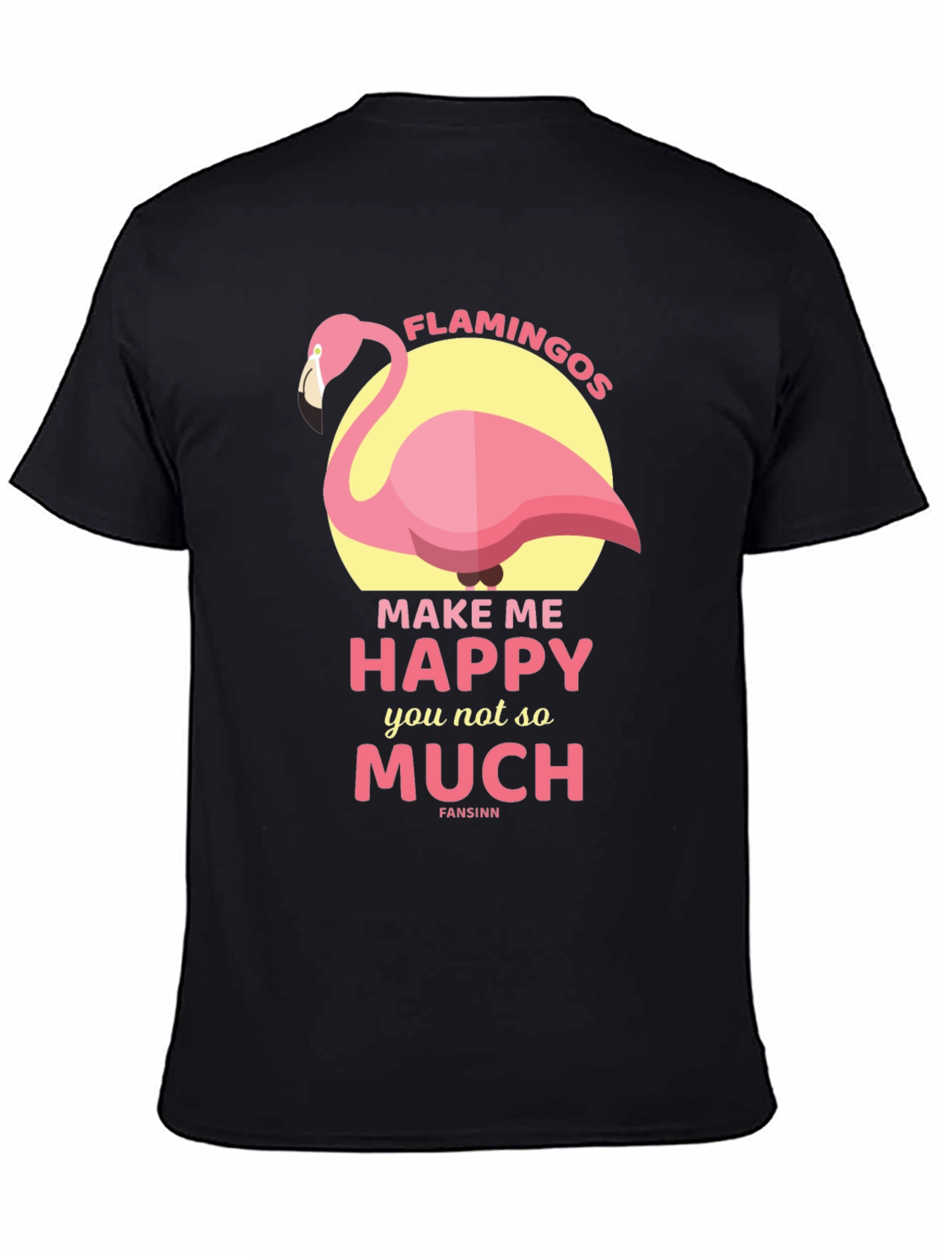 Flamingo Graphic Tee - Make Me Happy T-Shirt