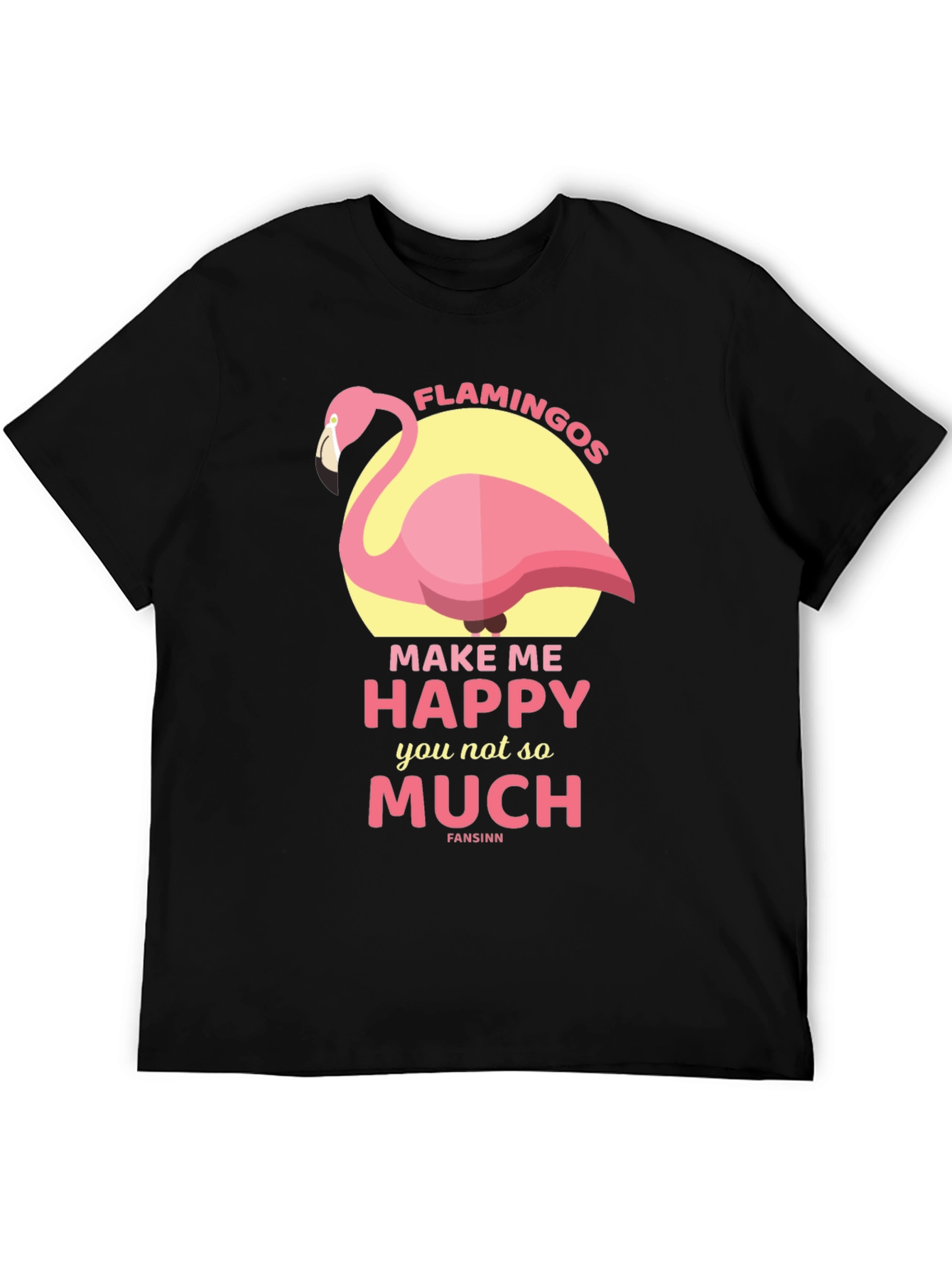 Flamingo Graphic Tee - Make Me Happy T-Shirt