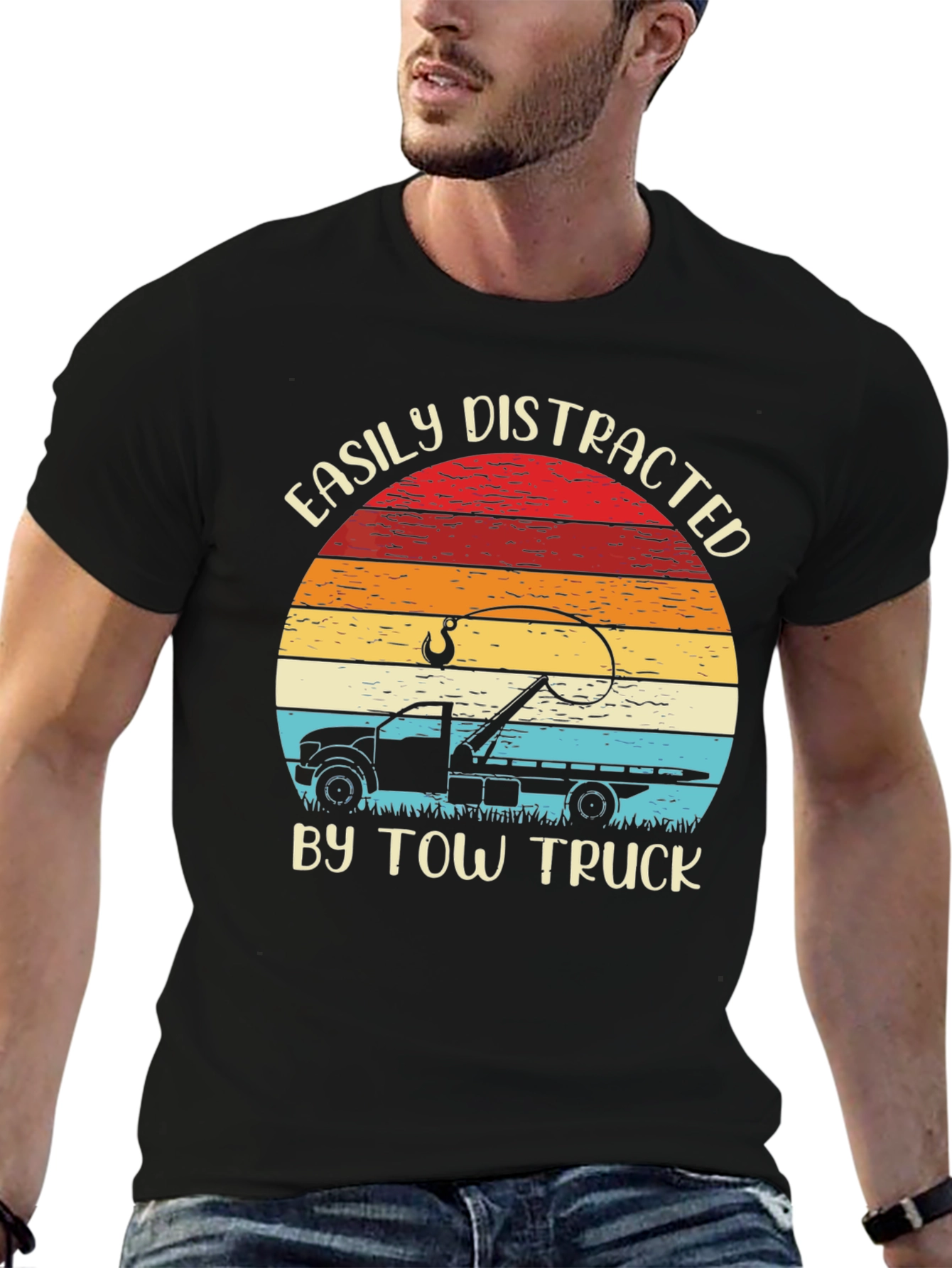 Easily Distracted By Tow Truck T-Shirt