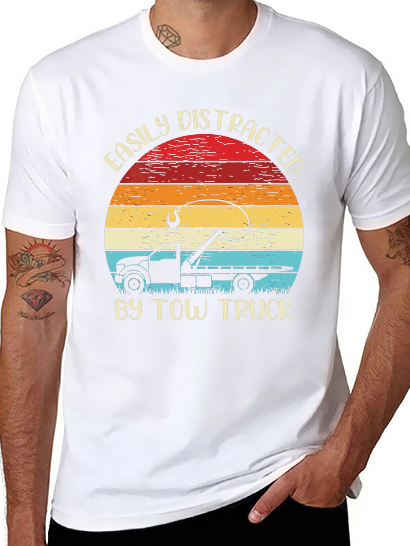 Easily Distracted By Tow Truck T-Shirt