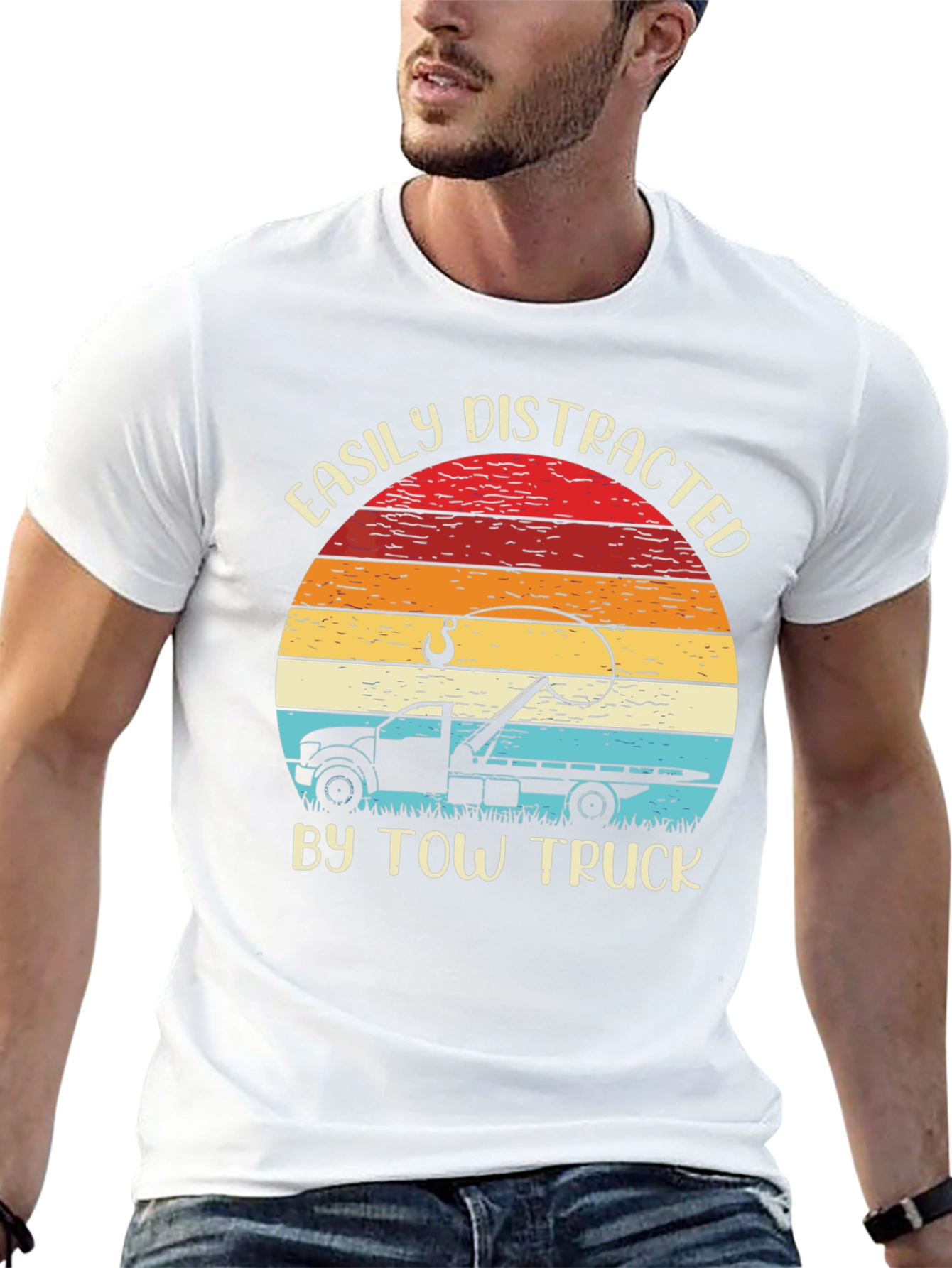 Easily Distracted By Tow Truck T-Shirt