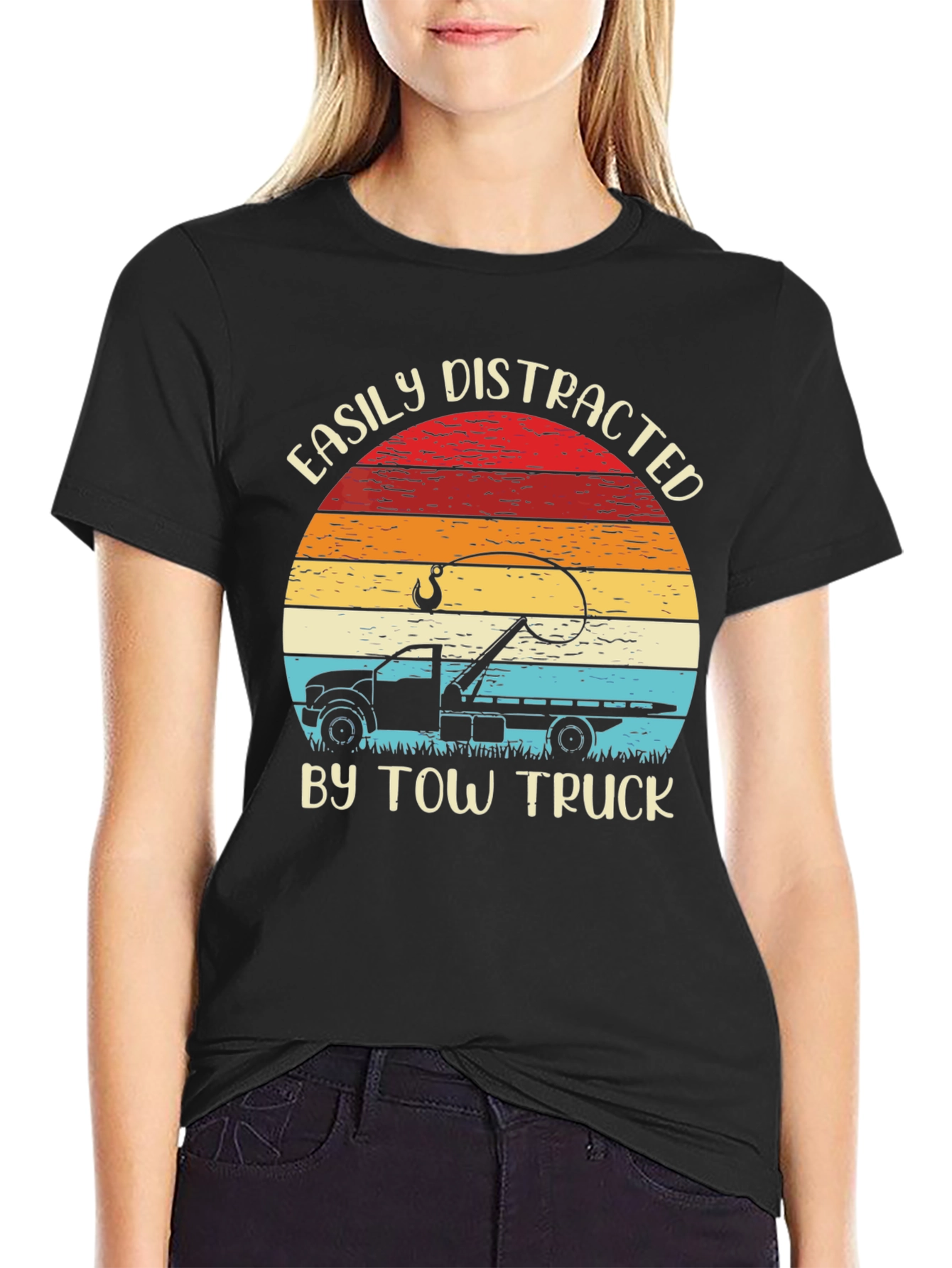 Easily Distracted By Tow Truck T-Shirt