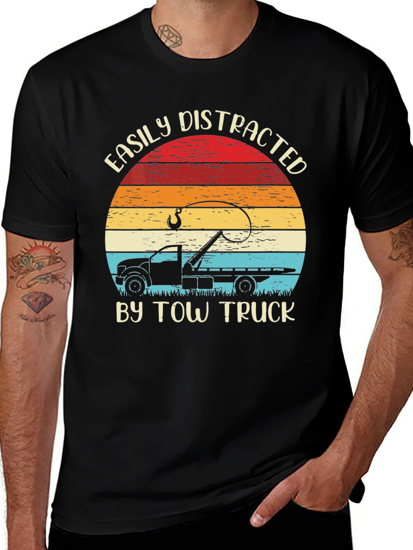 Easily Distracted By Tow Truck T-Shirt