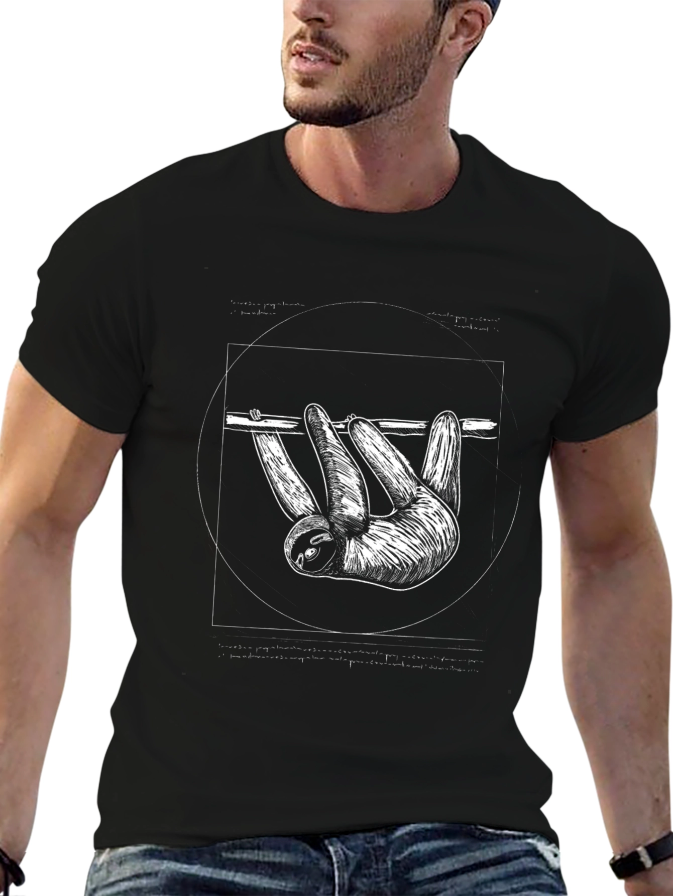 Sloth Graphic T-Shirt - Black