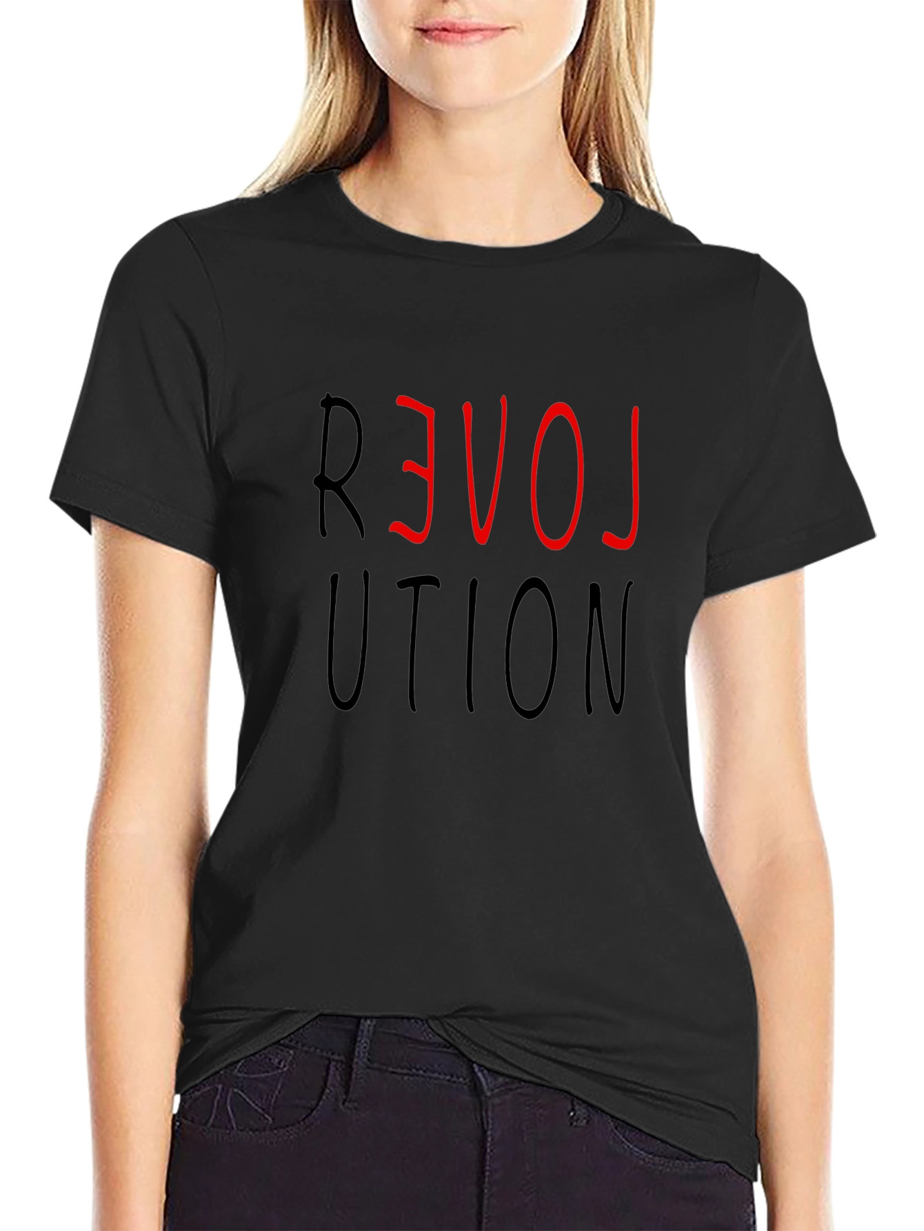 Love Revolution Graphic Tee - Black