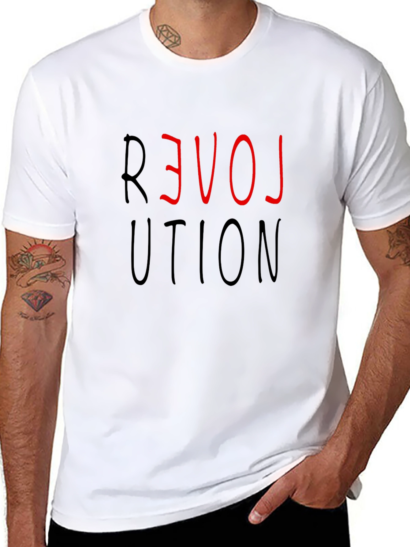 Love Revolution Graphic Tee - Black