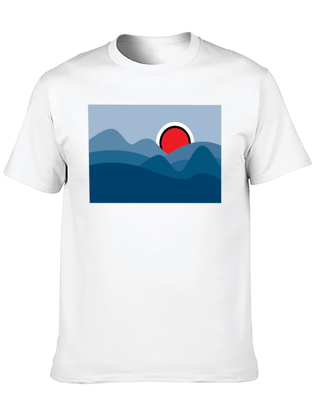 Abstract Mountainscape Graphic Tee