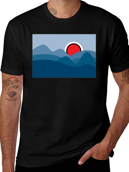 Abstract Mountainscape Graphic Tee