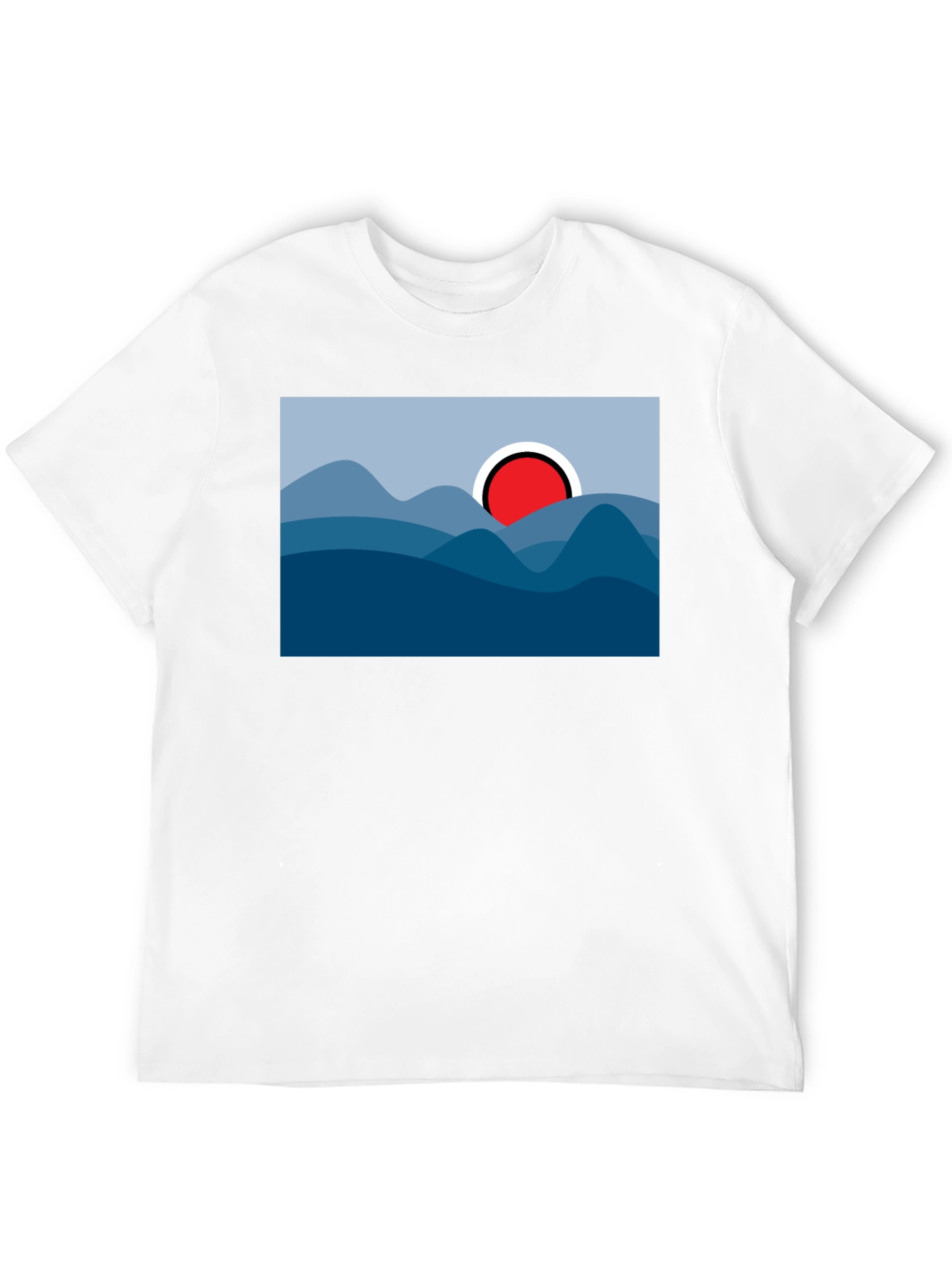 Abstract Mountainscape Graphic Tee