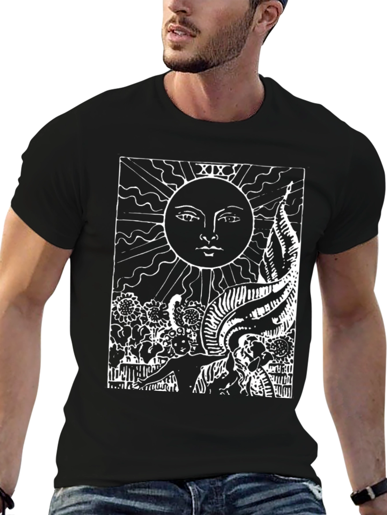Tarot Card Sun Graphic T-Shirt