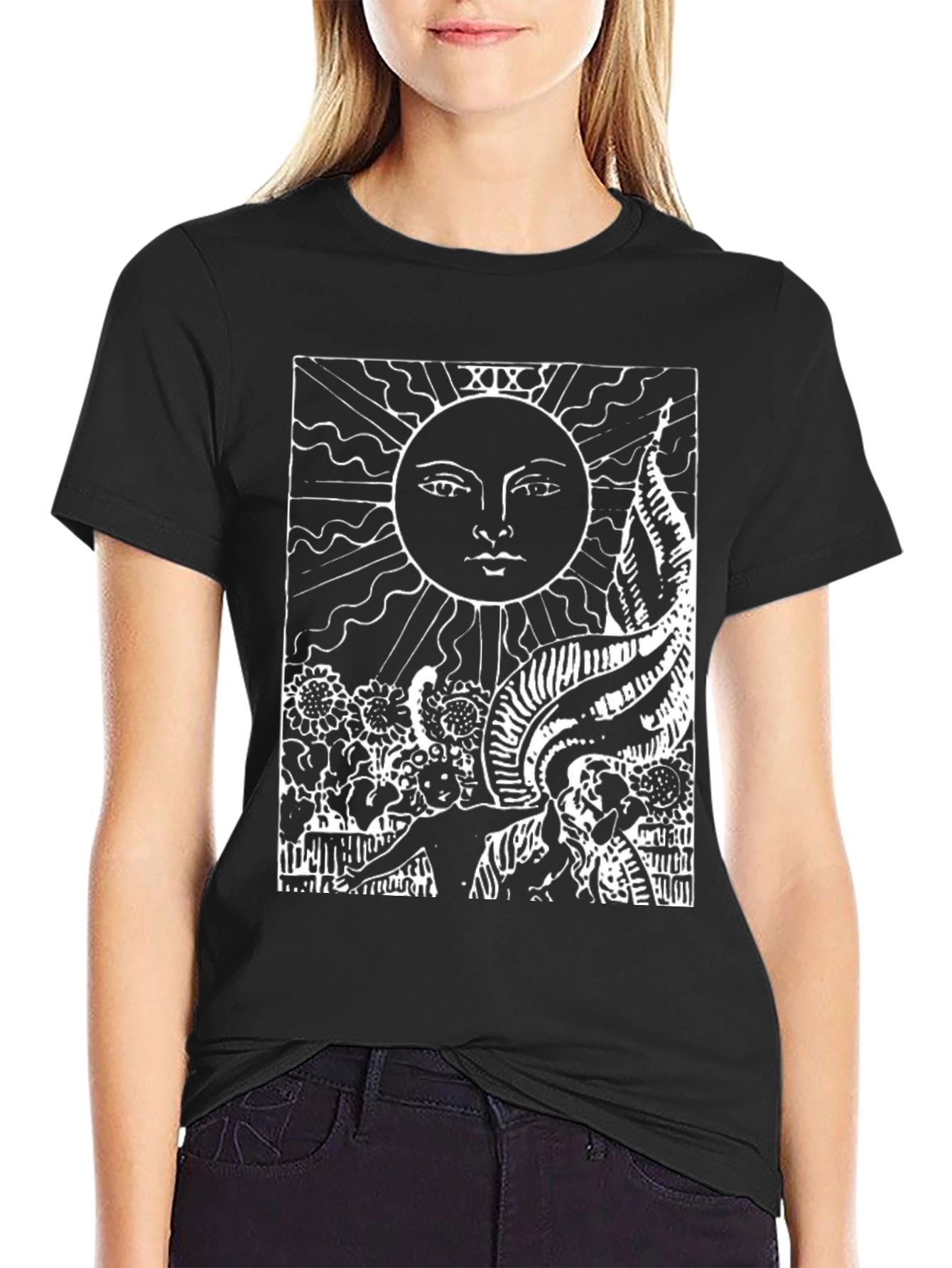 Tarot Card Sun Graphic T-Shirt