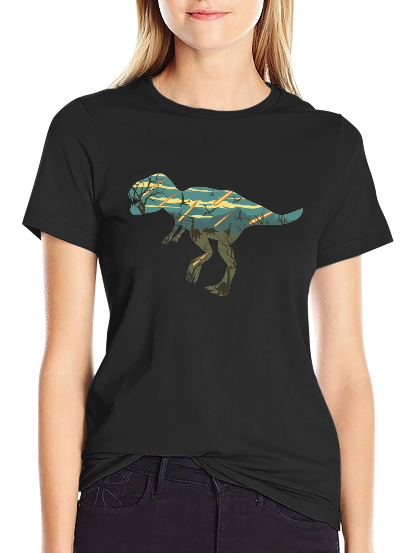Dino Sunset Graphic Tee