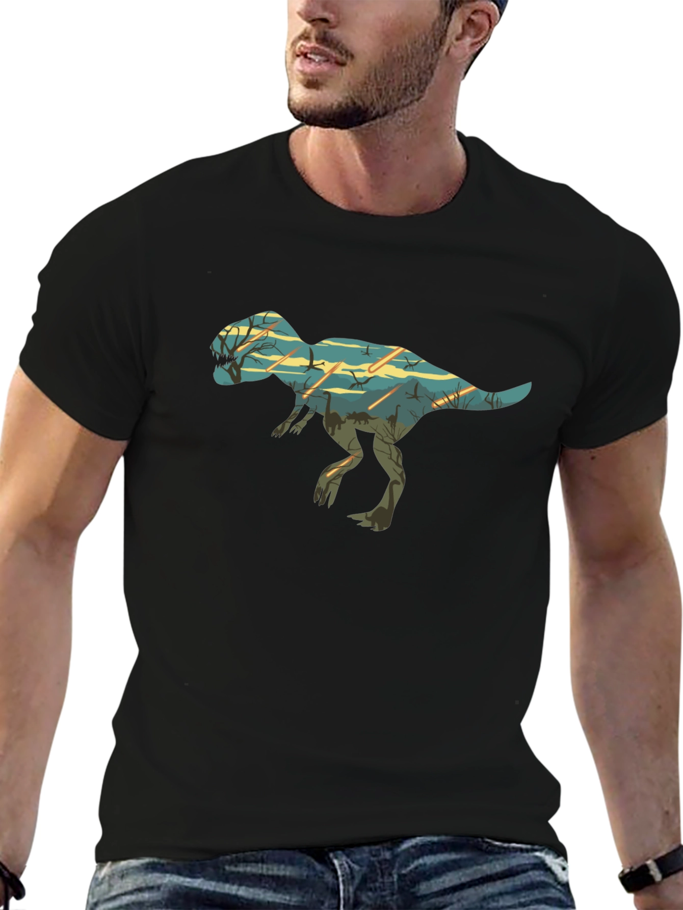 Dino Sunset Graphic Tee