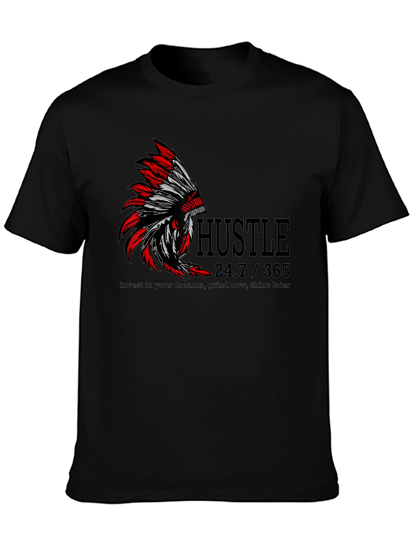 Hustle Graphic Print T-Shirt