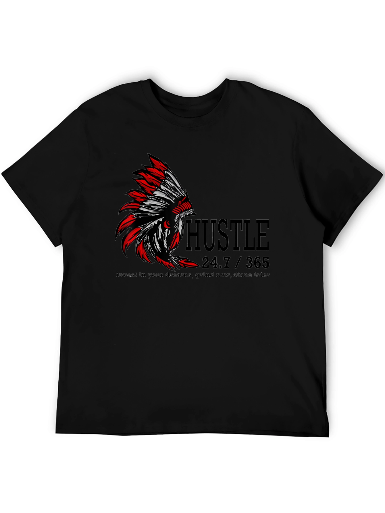 Hustle Graphic Print T-Shirt