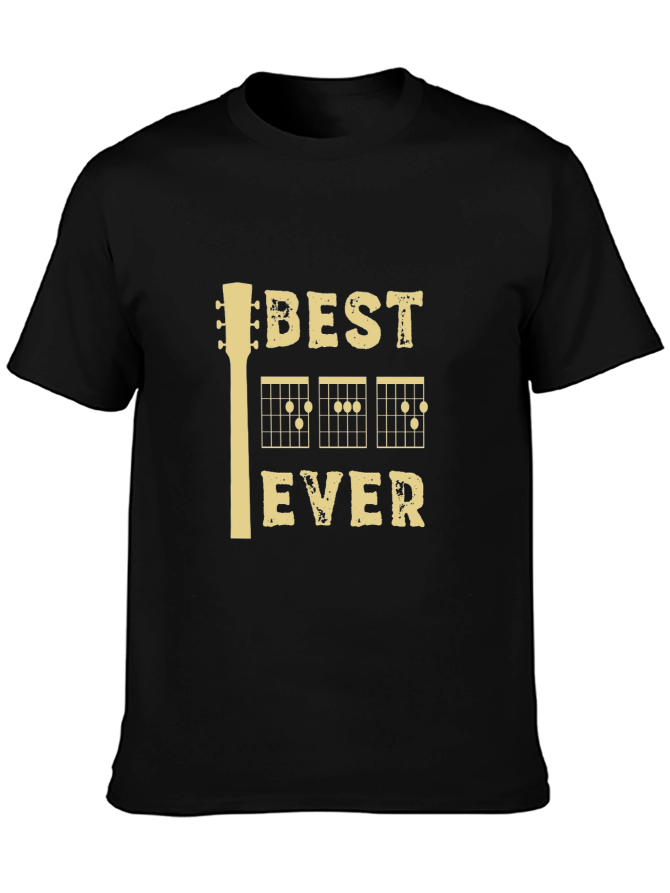 Best Guitar Ever Graphic Tee - Black Casual T-Shirt