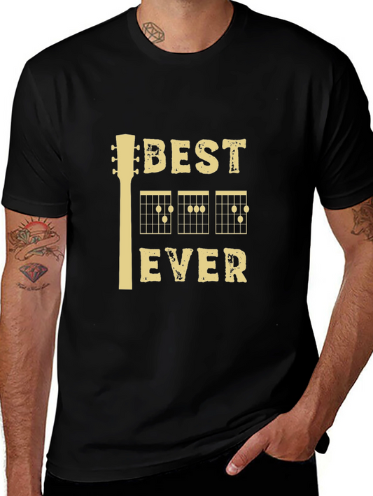 Best Guitar Ever Graphic Tee - Black Casual T-Shirt