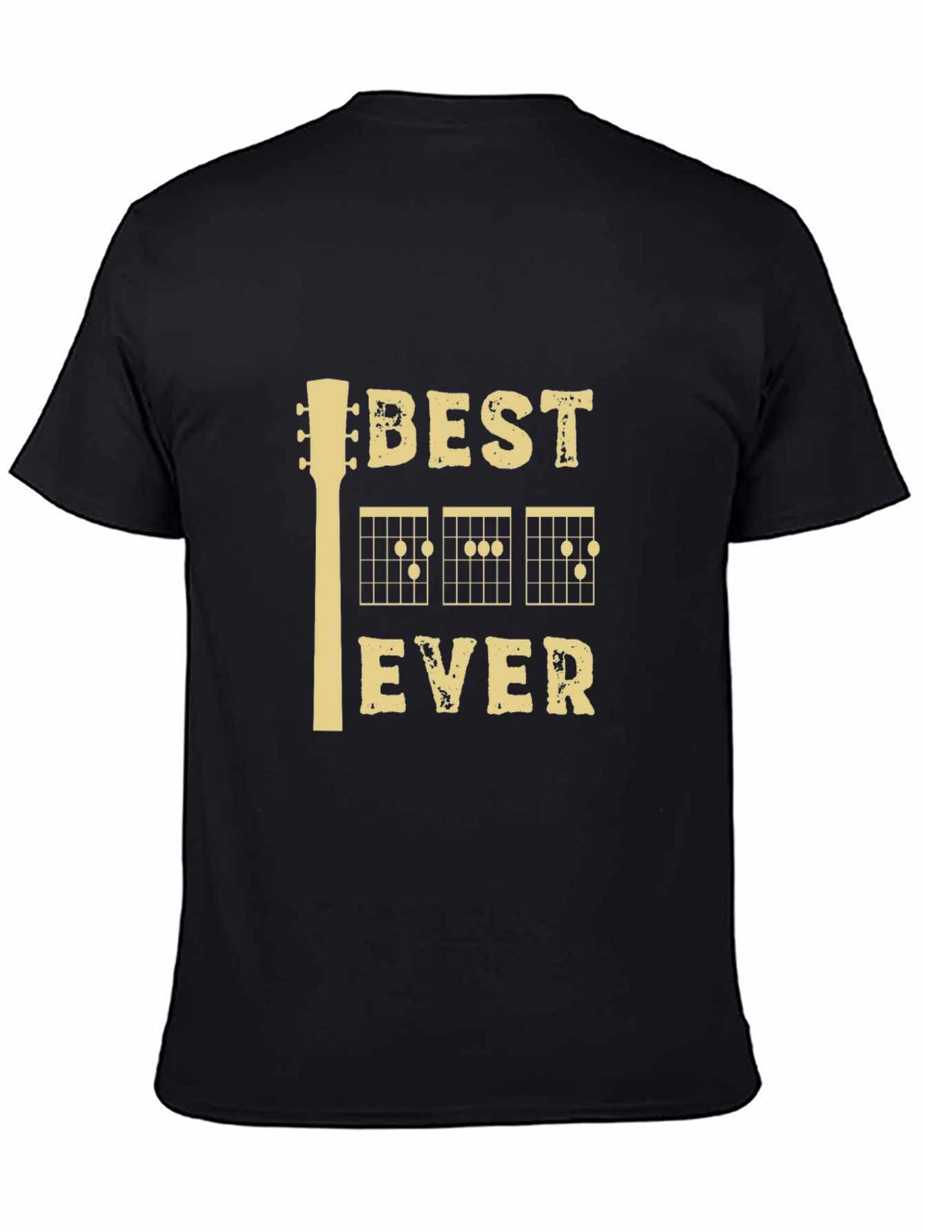 Best Guitar Ever Graphic Tee - Black Casual T-Shirt