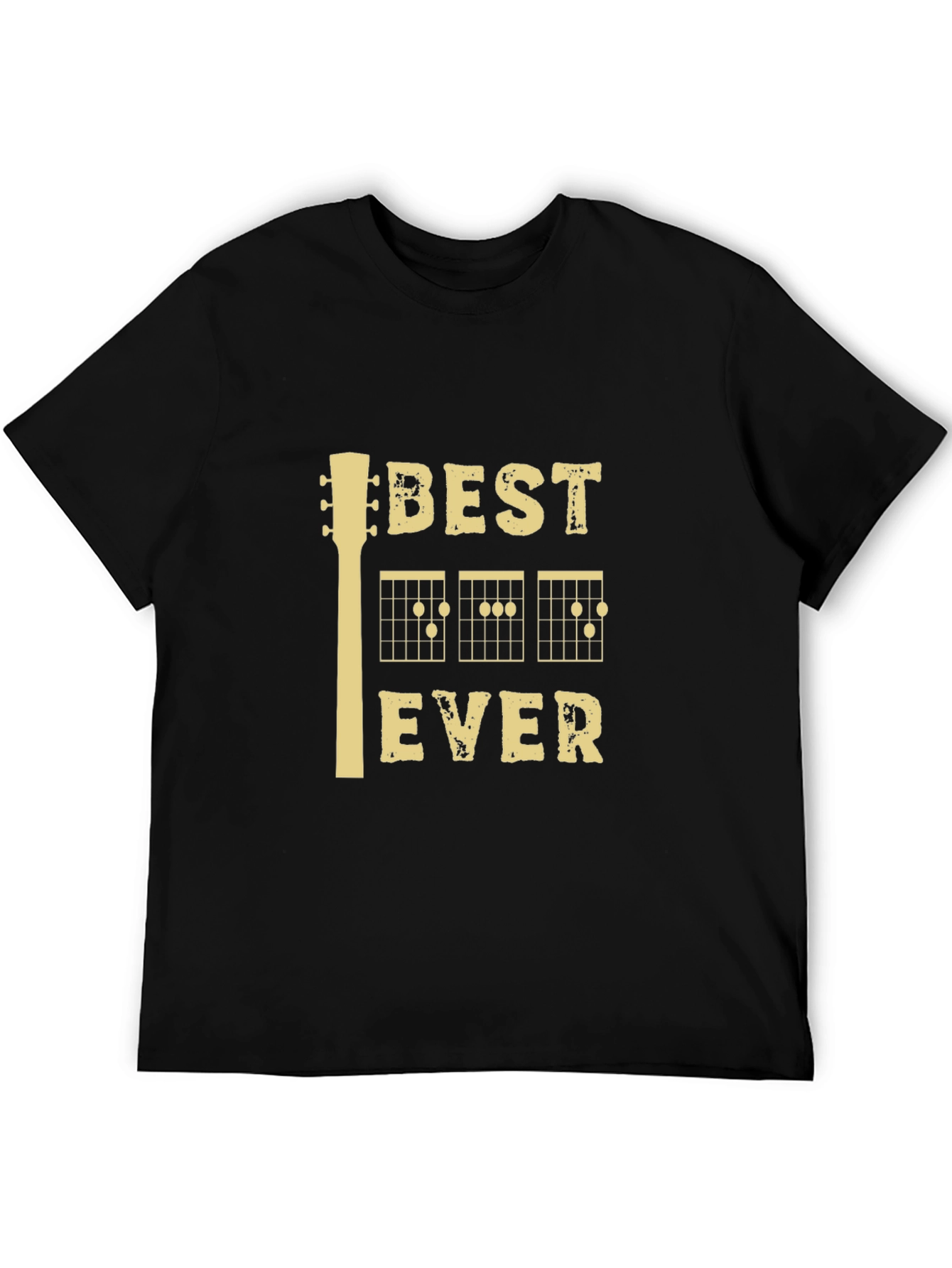 Best Guitar Ever Graphic Tee - Black Casual T-Shirt