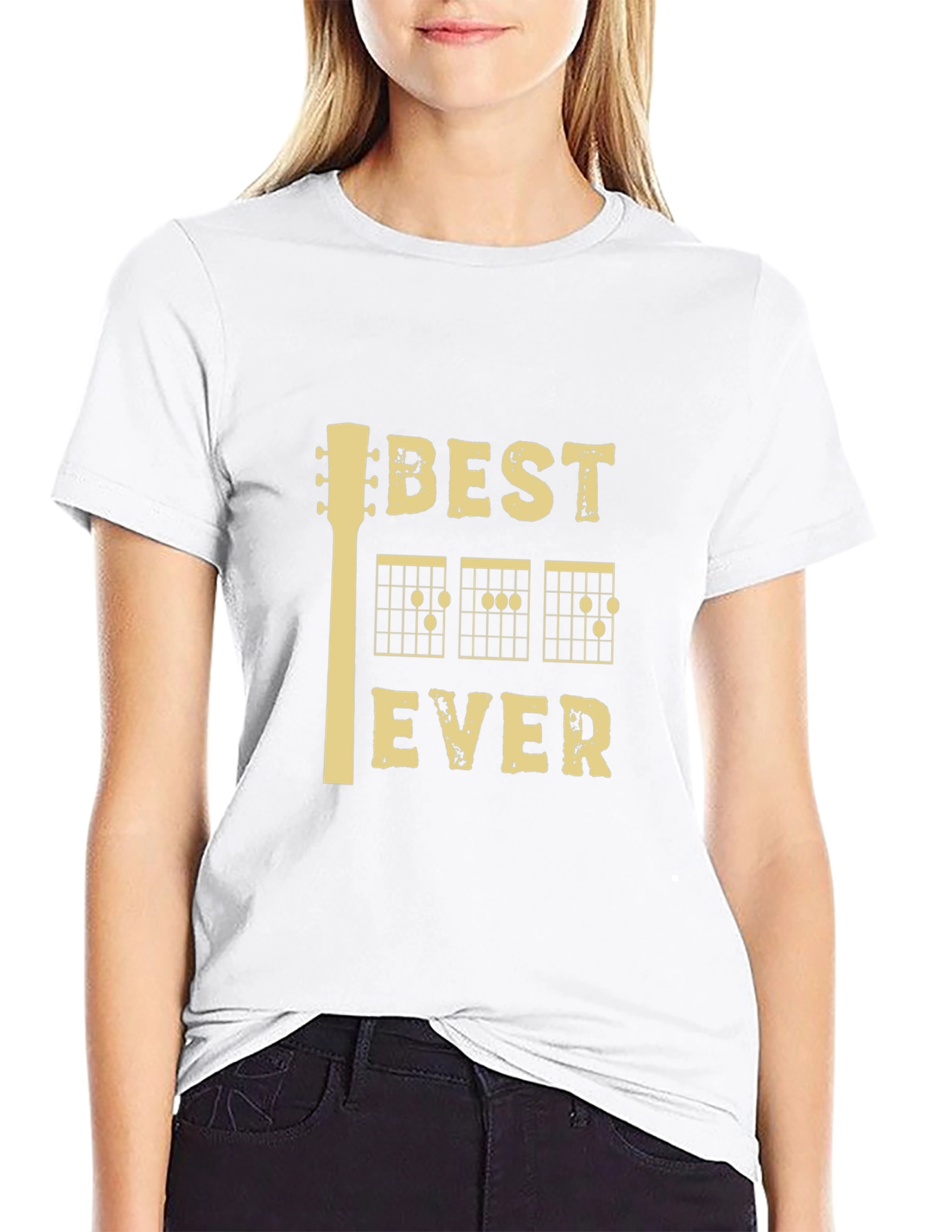 Best Guitar Ever Graphic Tee - Black Casual T-Shirt