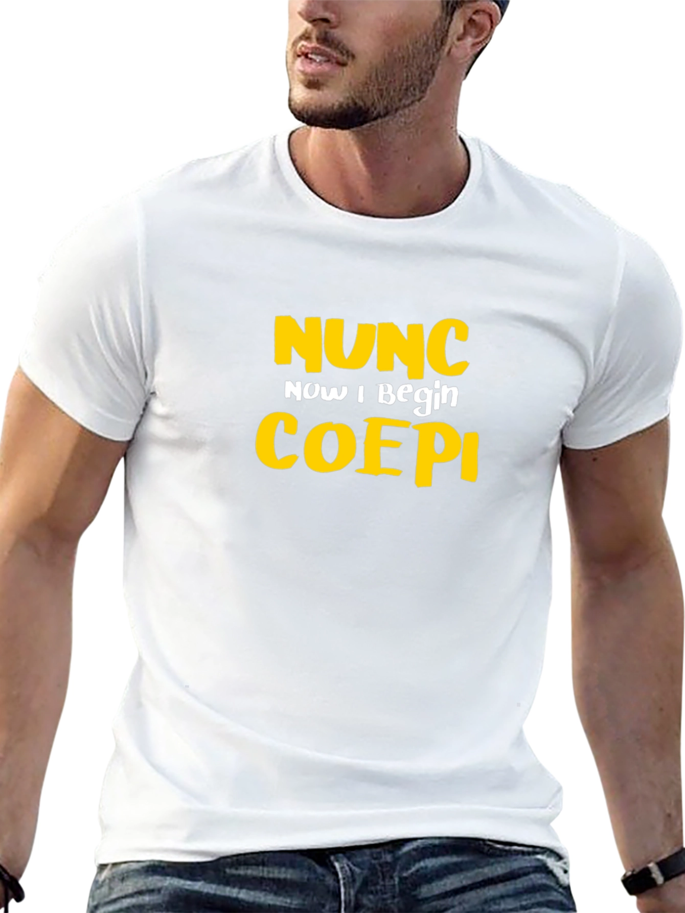 Nunc Coepi Graphic Tee - Now I Begin T-Shirt